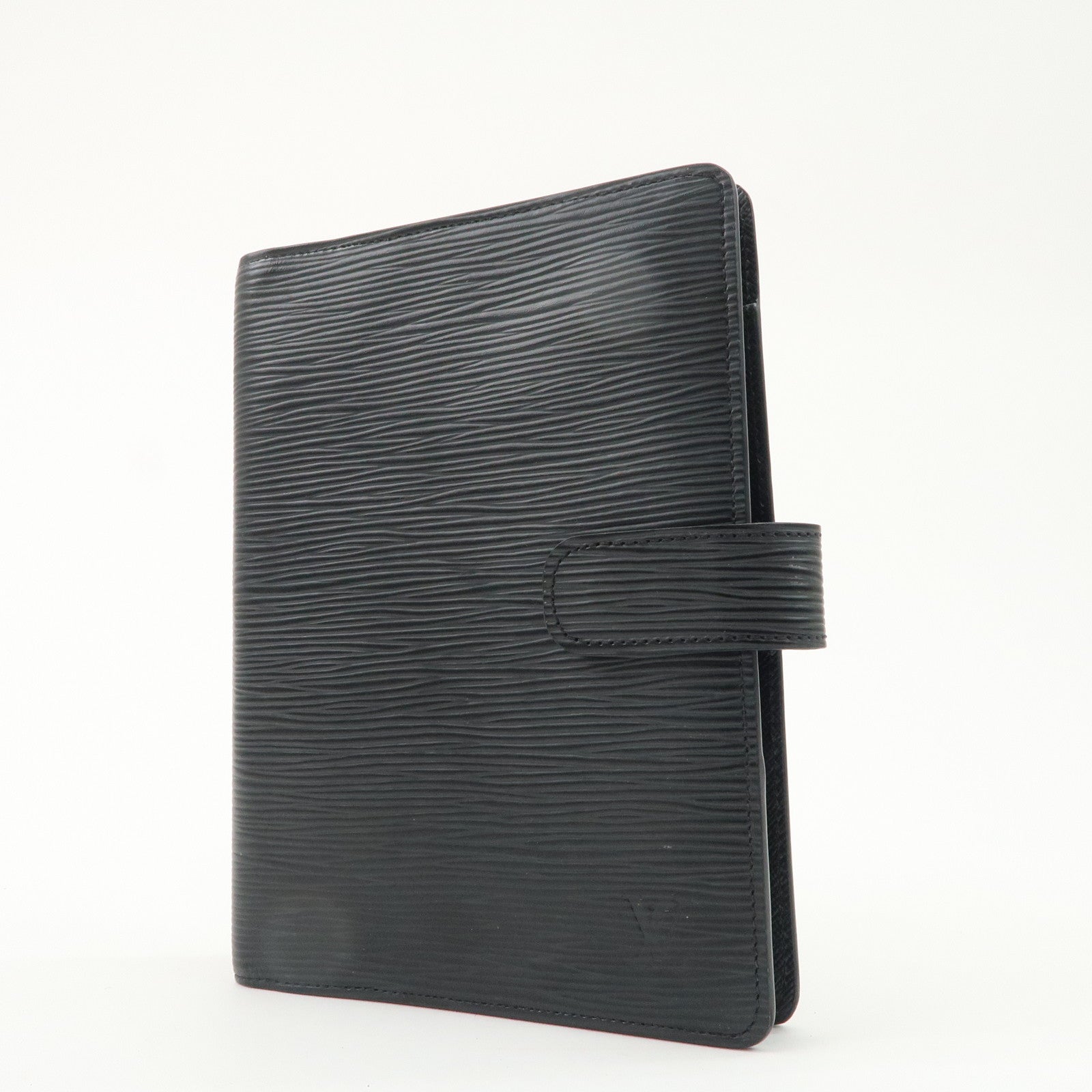 Louis Vuitton Epi Agenda MM Planner Cover Noir Black R20202 Used