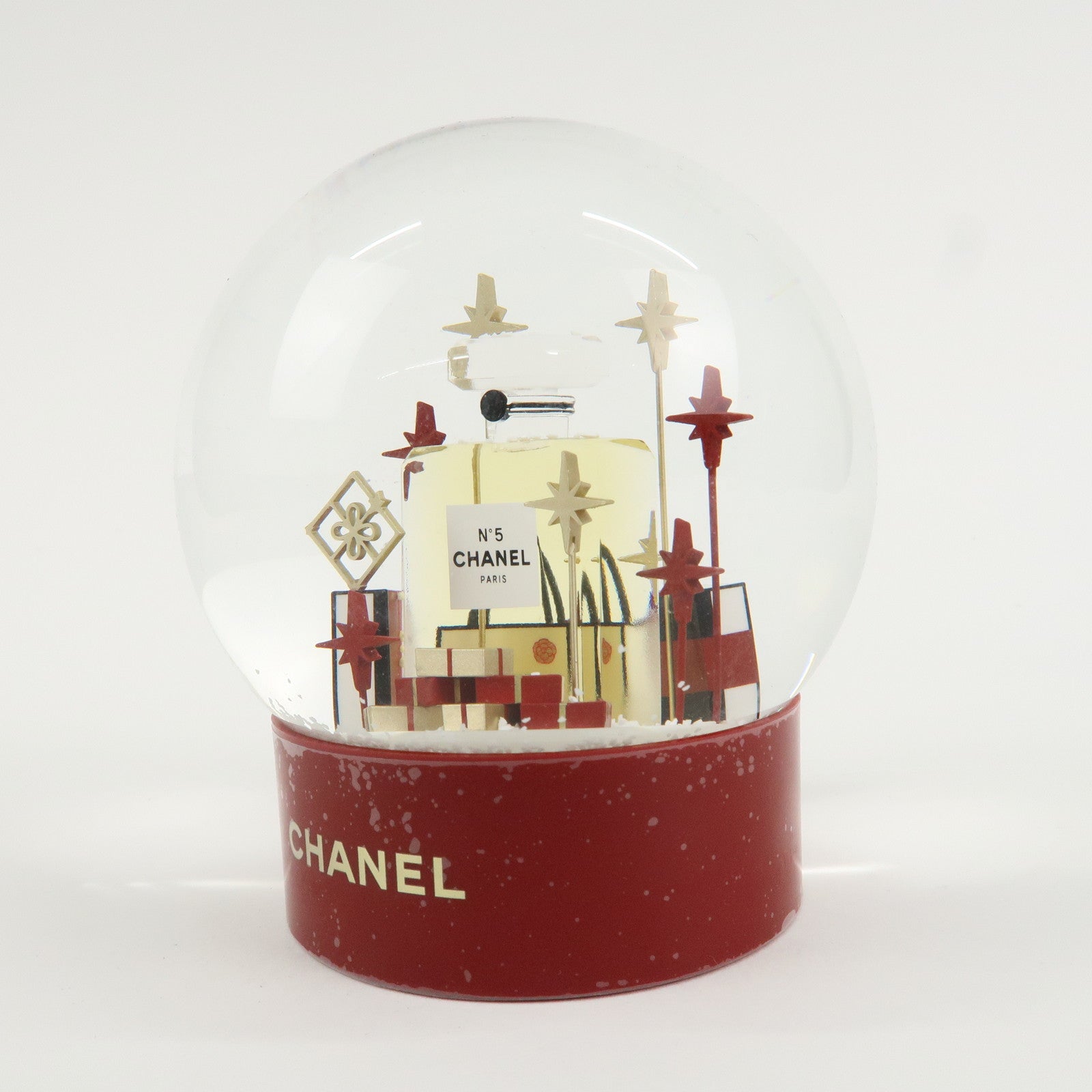CHANEL Snow Globe Snow Dome 2022 Novelty No.5 Gift Boxes Used