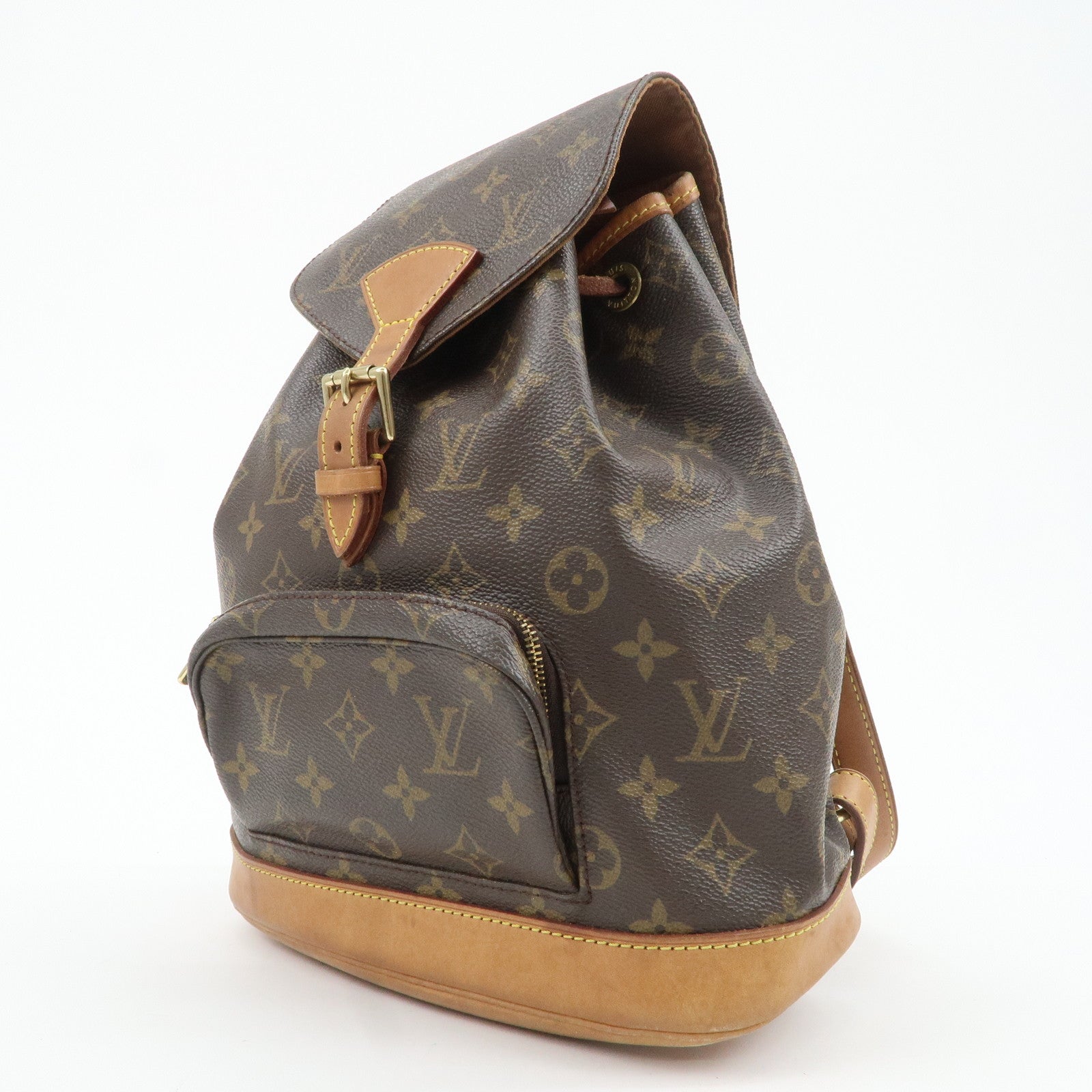 Louis Vuitton Monogram Montsouris MM Back Pack Bag M51136 Used