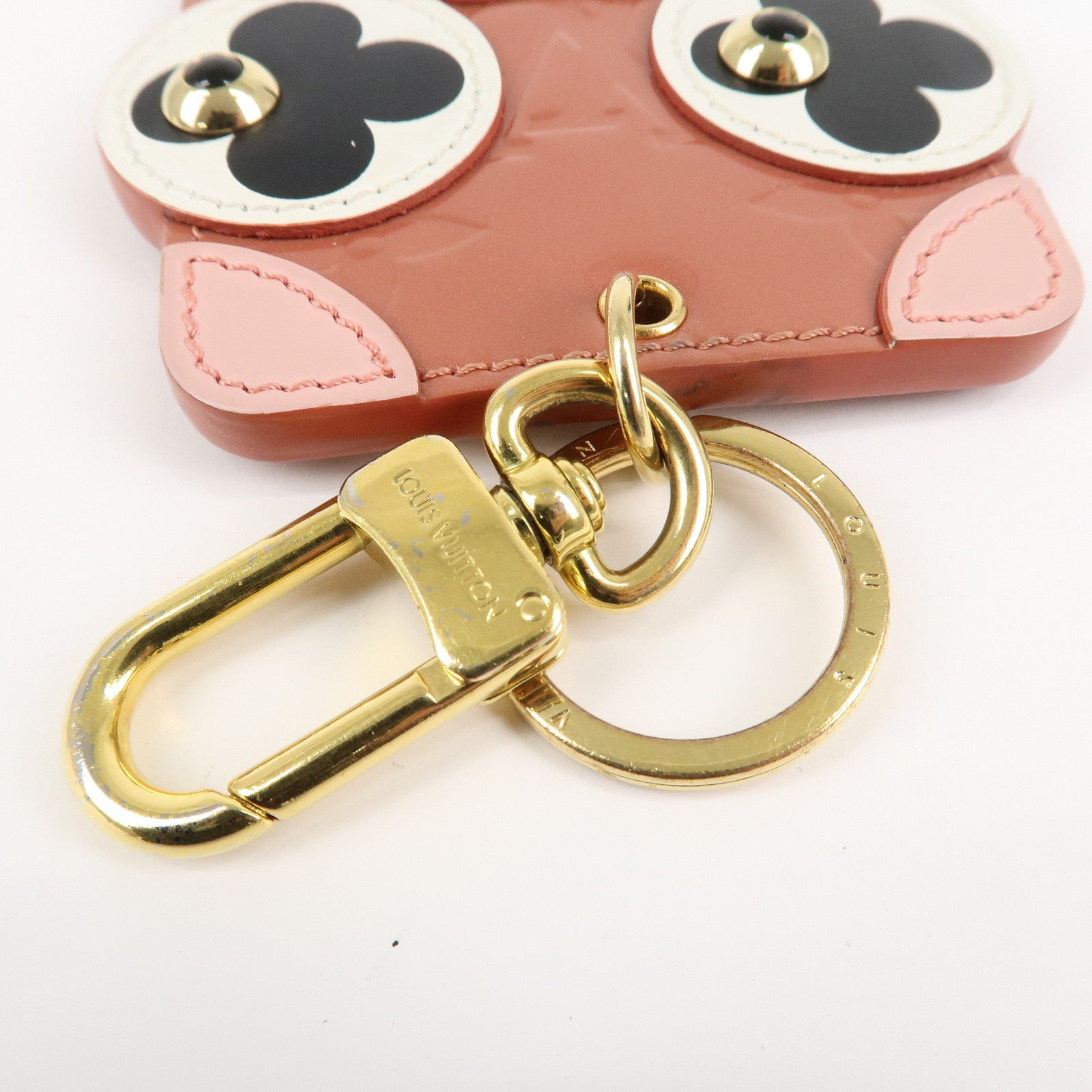 Louis Vuitton Monogram Vernis Porte Cles Animal Face M68217 Used