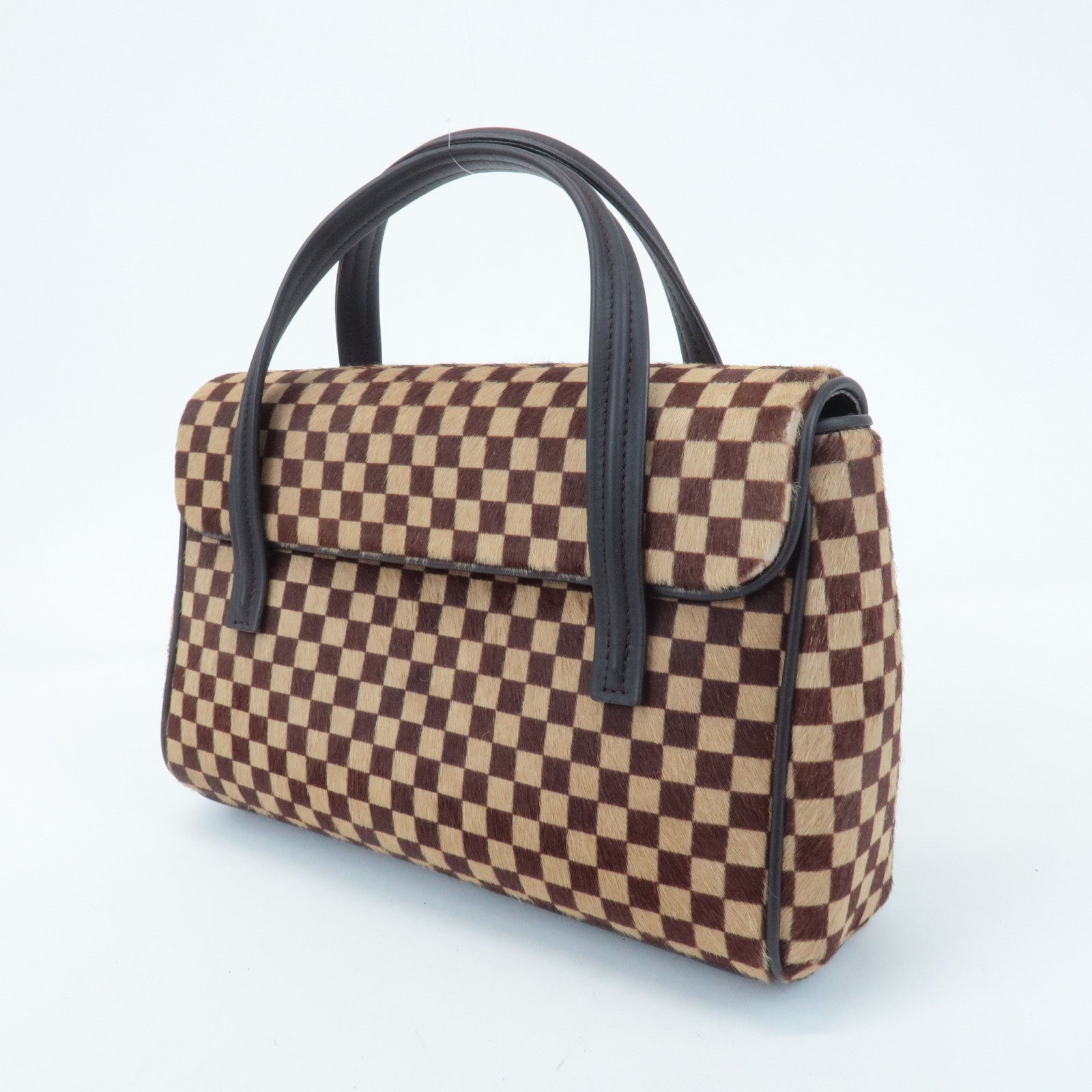 Louis Vuitton Damier Sauvage Lion Hand Bag Beige Brown M92131 Used