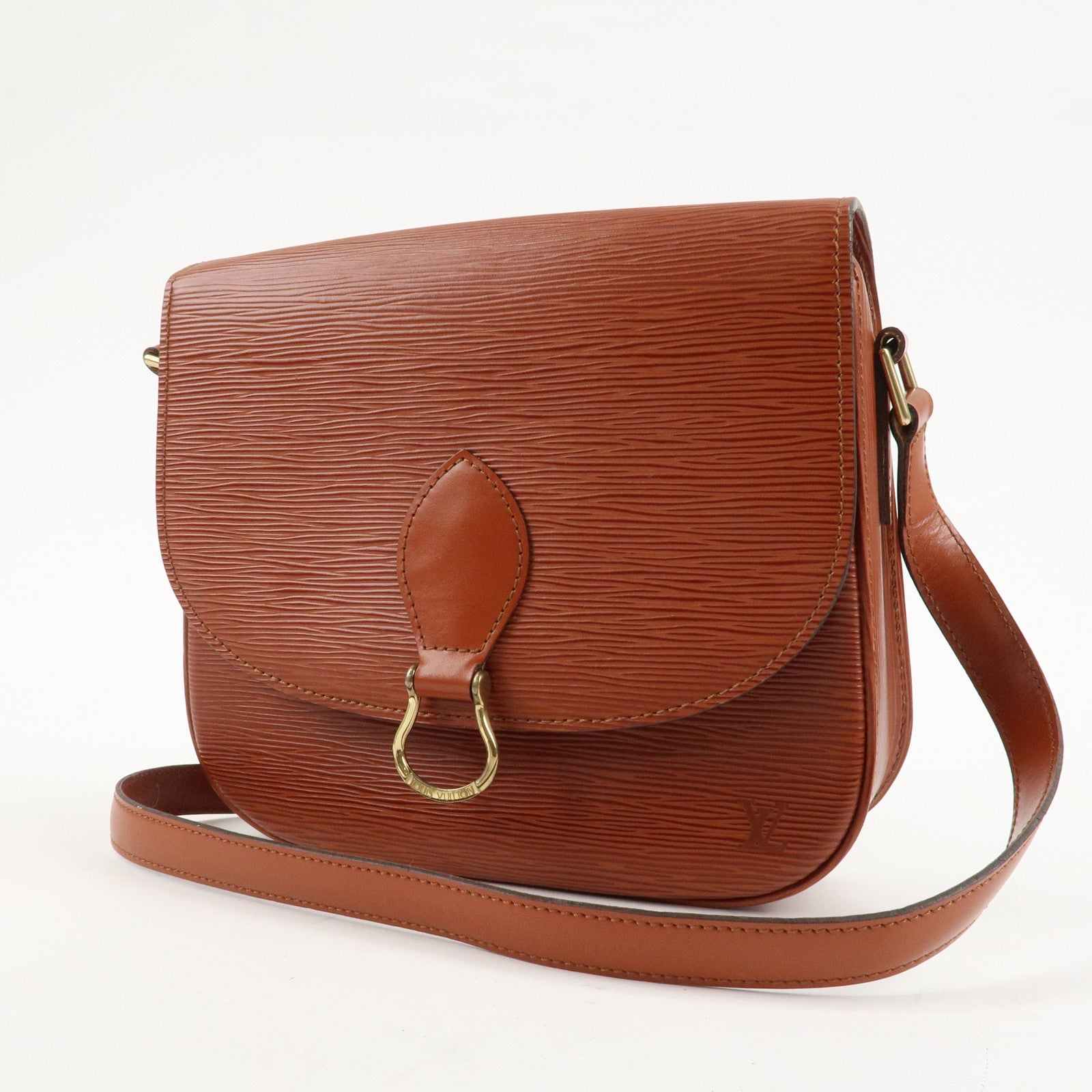 Louis Vuitton Epi Saint Cloud Shoulder Bag Kenya Brown M52193 Used