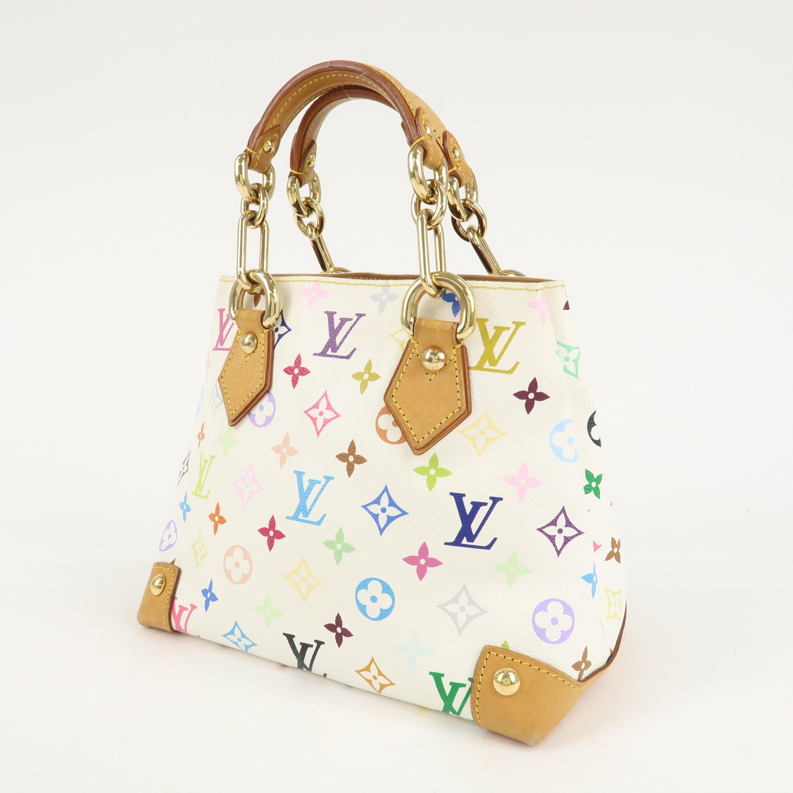 Louis Vuitton Monogram Multicolor Audra Hand Bag Blanc M40047 Used