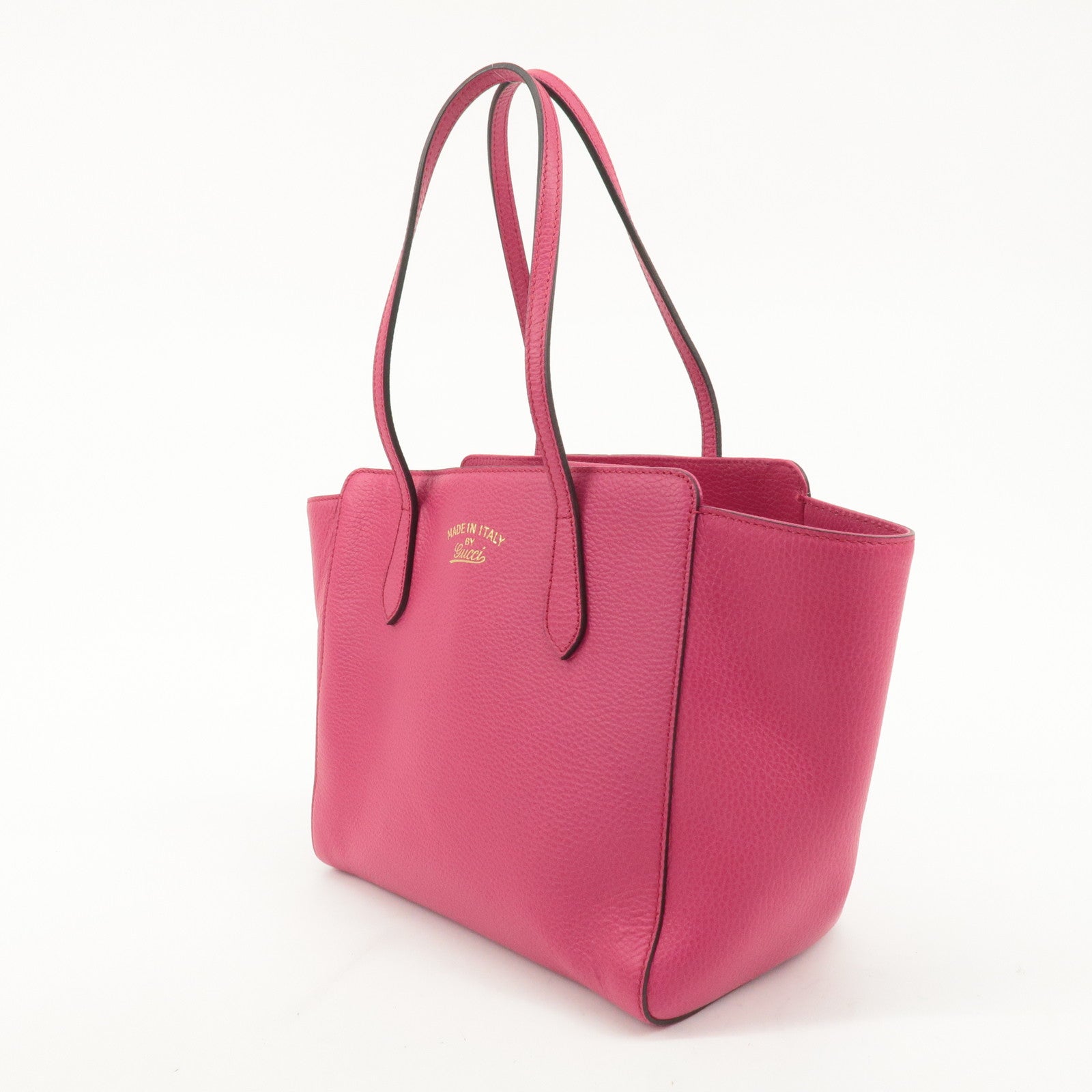 GUCCI Swing Canvas Leather Tote bag Hand Bag Pink 354408 Used