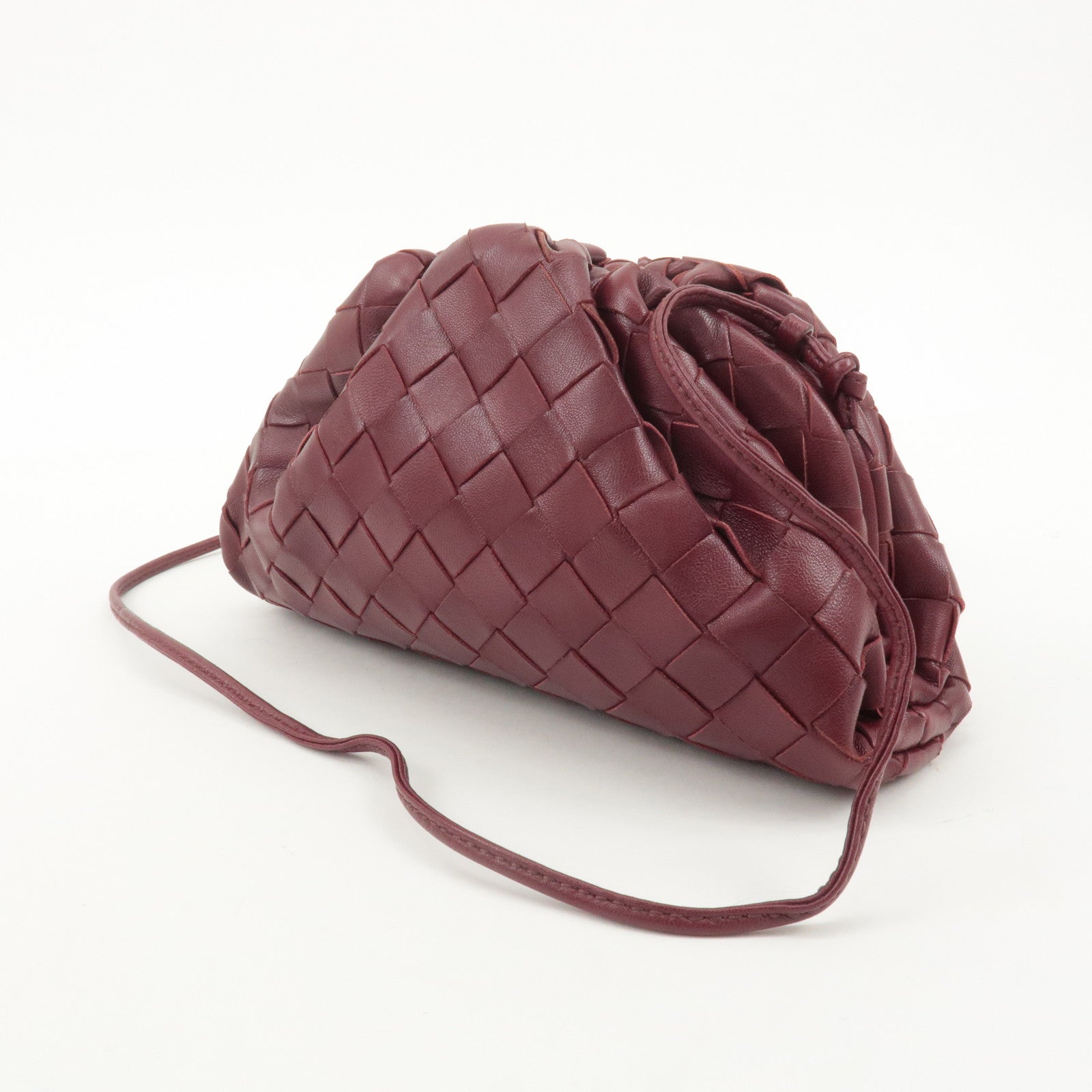 BOTTEGA VENETA Intrecciato Leather Mini Pouch Shoulder Bag Used