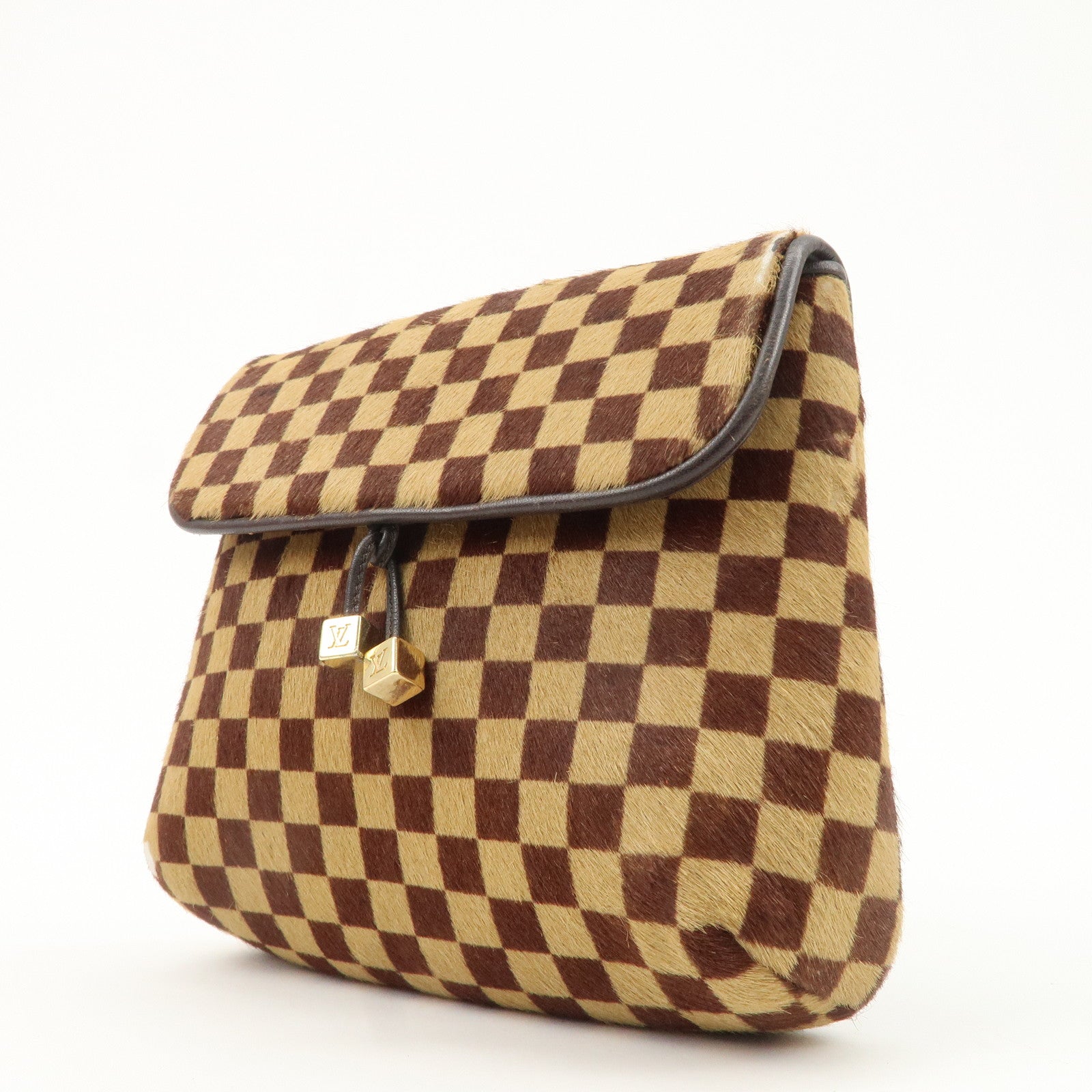 Louis Vuitton Damier Sauvage Gazelle Beige Shoulder Bag M92130 Used