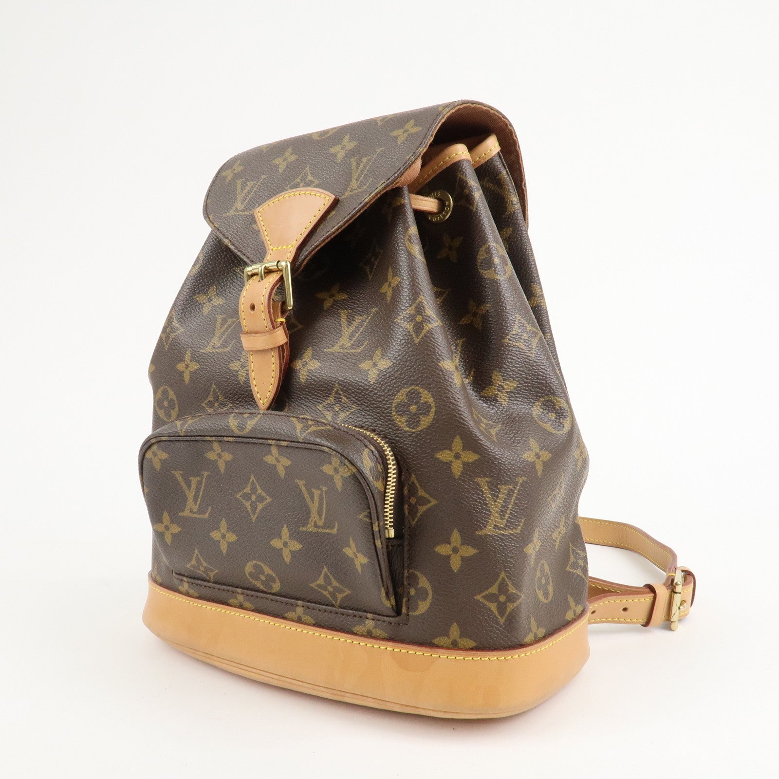 Louis Vuitton Monogram Montsouris MM Back Pack Bag M51136 Used