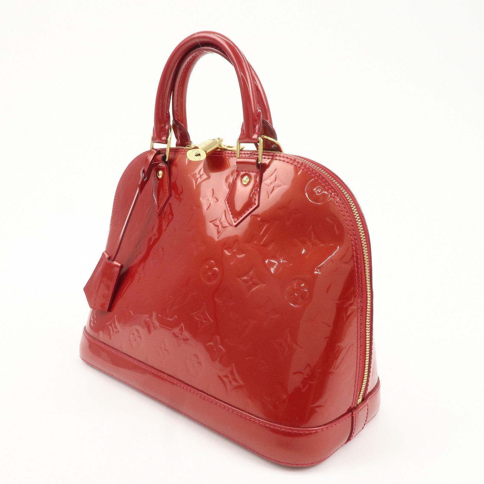 Louis Vuitton Monogram Vernis Alma PM Bag Pomme d'Amour M90096 Used