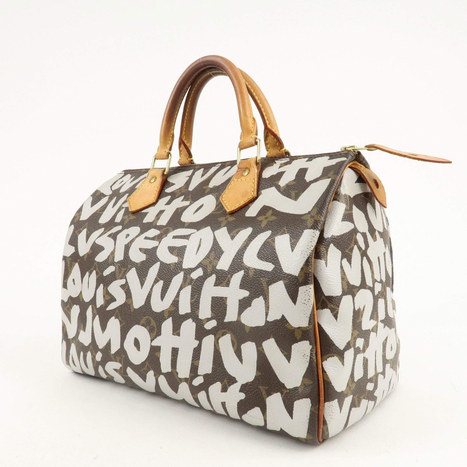 Louis Vuitton Monogram Graffiti Speedy 30 Boston Bag M92195 Used