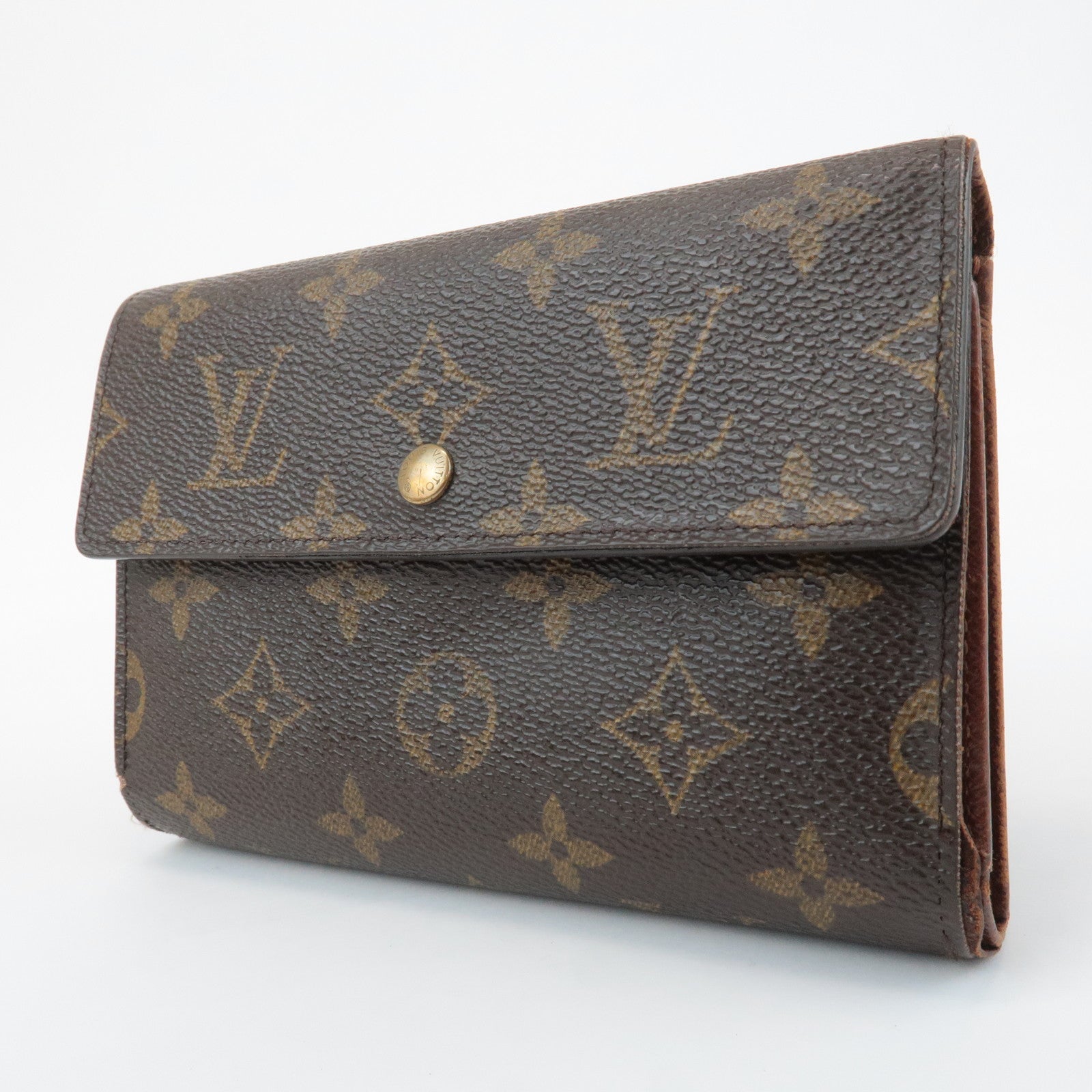Louis Vuitton Monogram Porte Tresor Etui Papiers Wallet M61202 Used