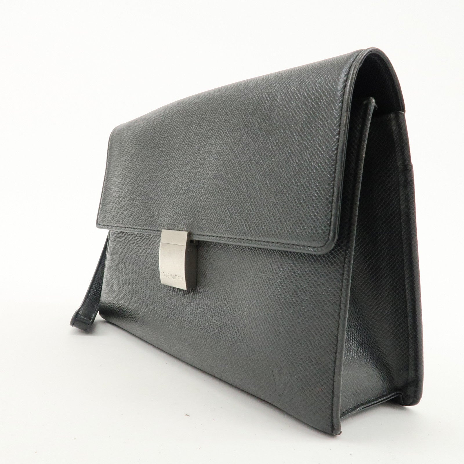 Louis Vuitton Taiga Selenga Clutch Bag Ardoise M30782 Used