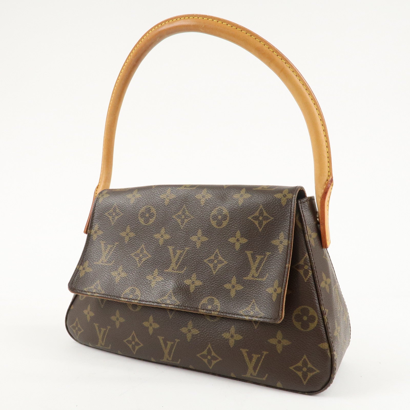 Louis Vuitton Monogram Mini Looping Shoulder Bag Hand Bag M51147 Used
