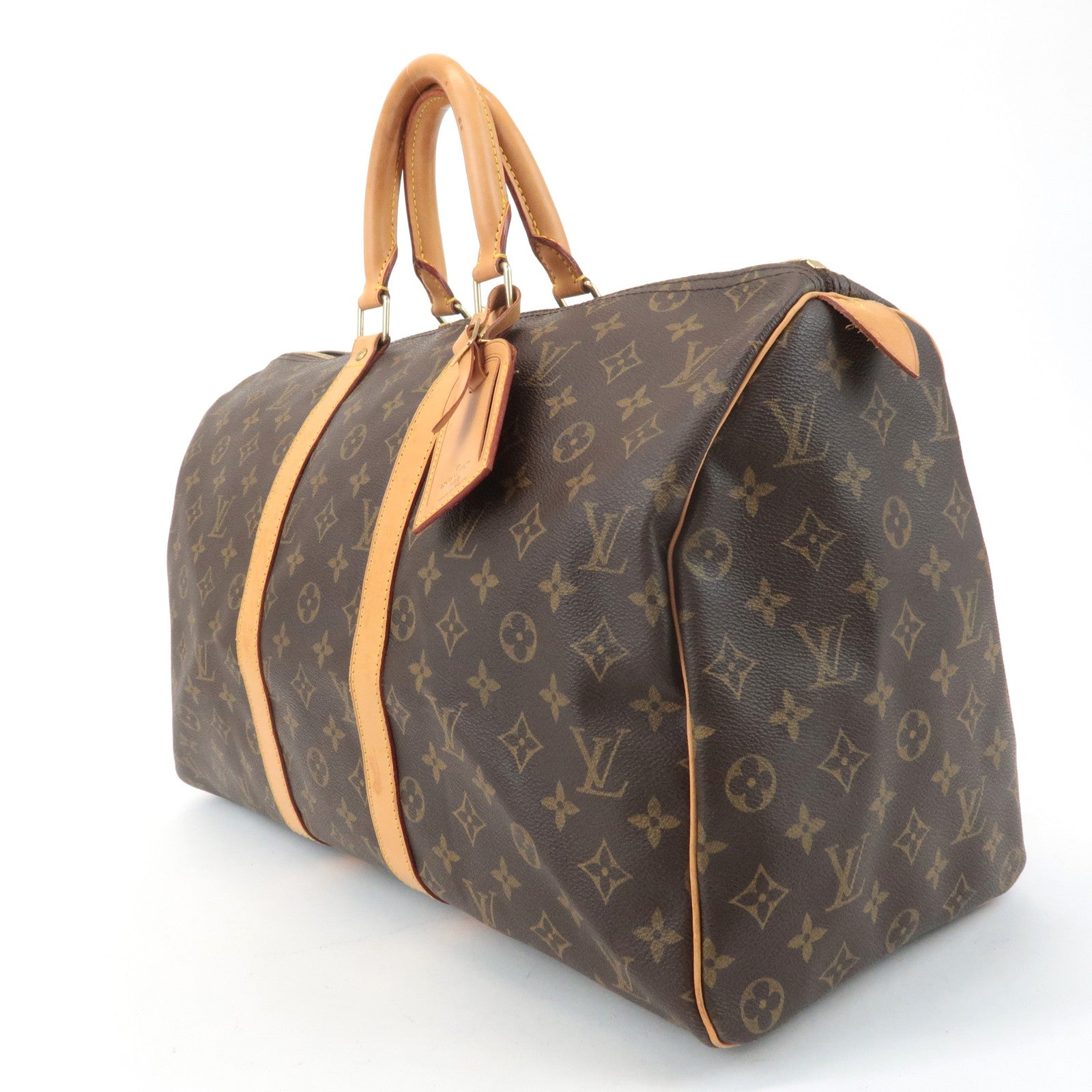 Louis Vuitton Monogram Keep All 45 Boston Bag Brown M41428 Used