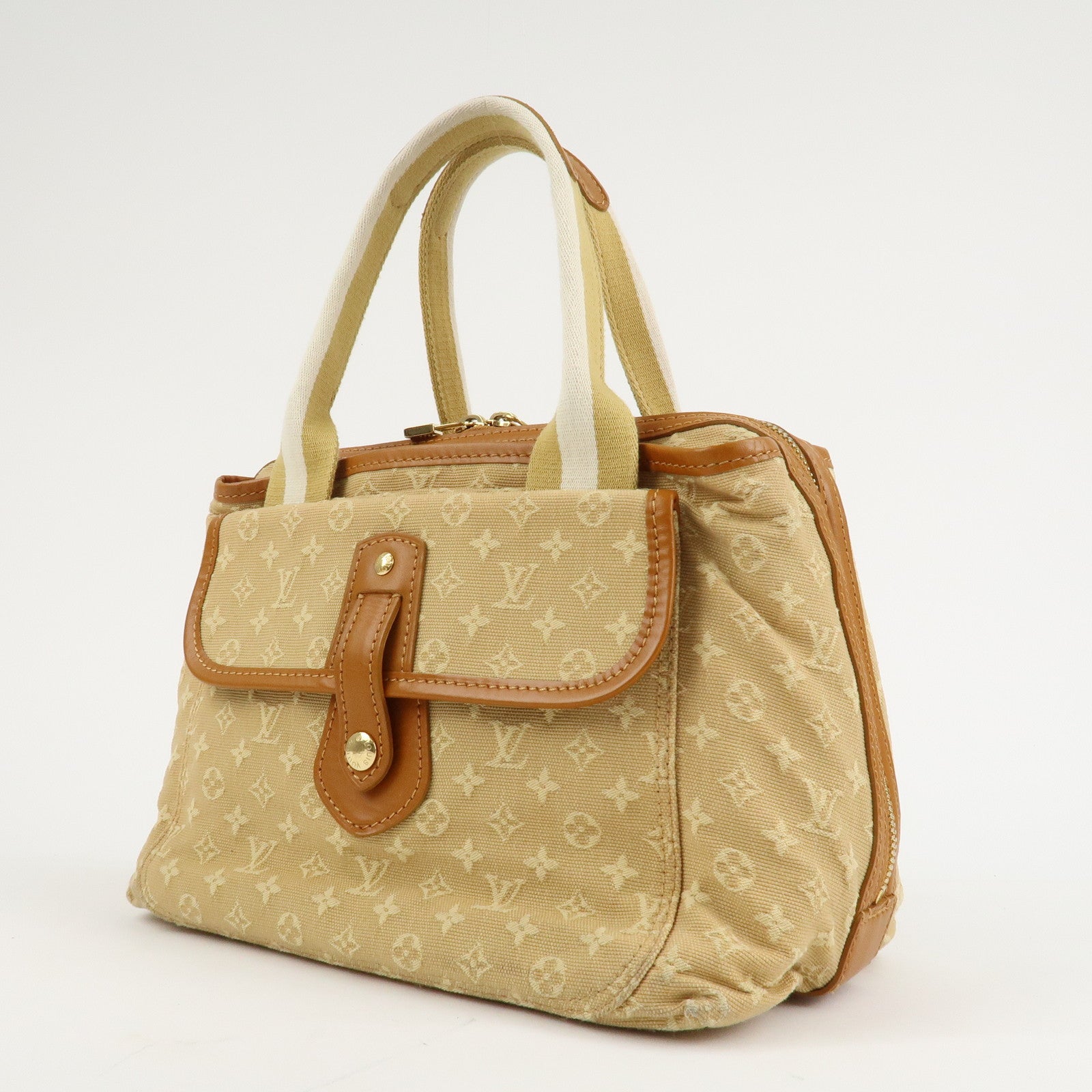 Louis Vuitton Monogram Mini Sac Mary Kate Hand Bag Beige M92508 Used