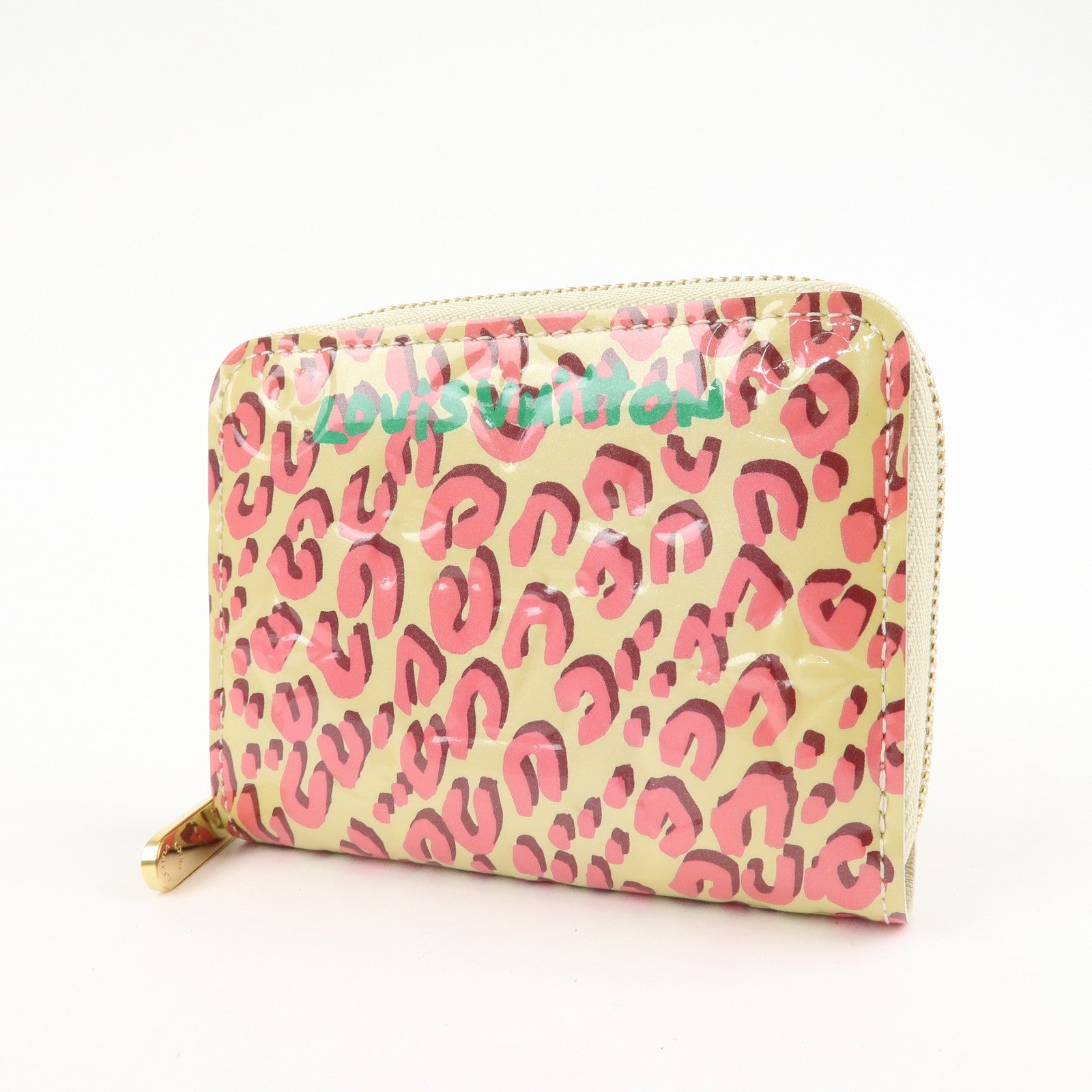 Louis Vuitton Monogram Vernis Leopard Zippy Coin Purse M91484 Used