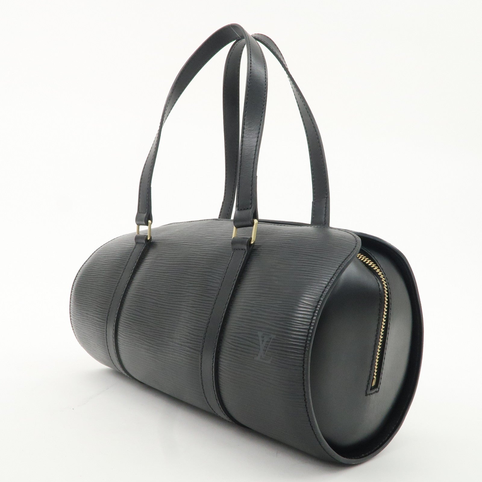 Louis Vuitton Epi Soufflot & Pouch Hand Bag Noir Black M52862 Used