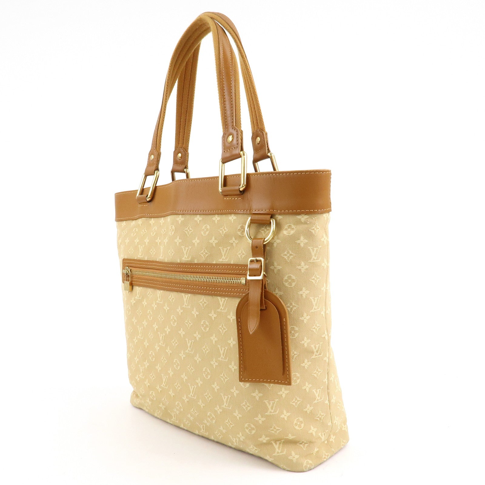 Louis Vuitton Monogram Mini Lucille GM Tote Bag Beige M92683 Used