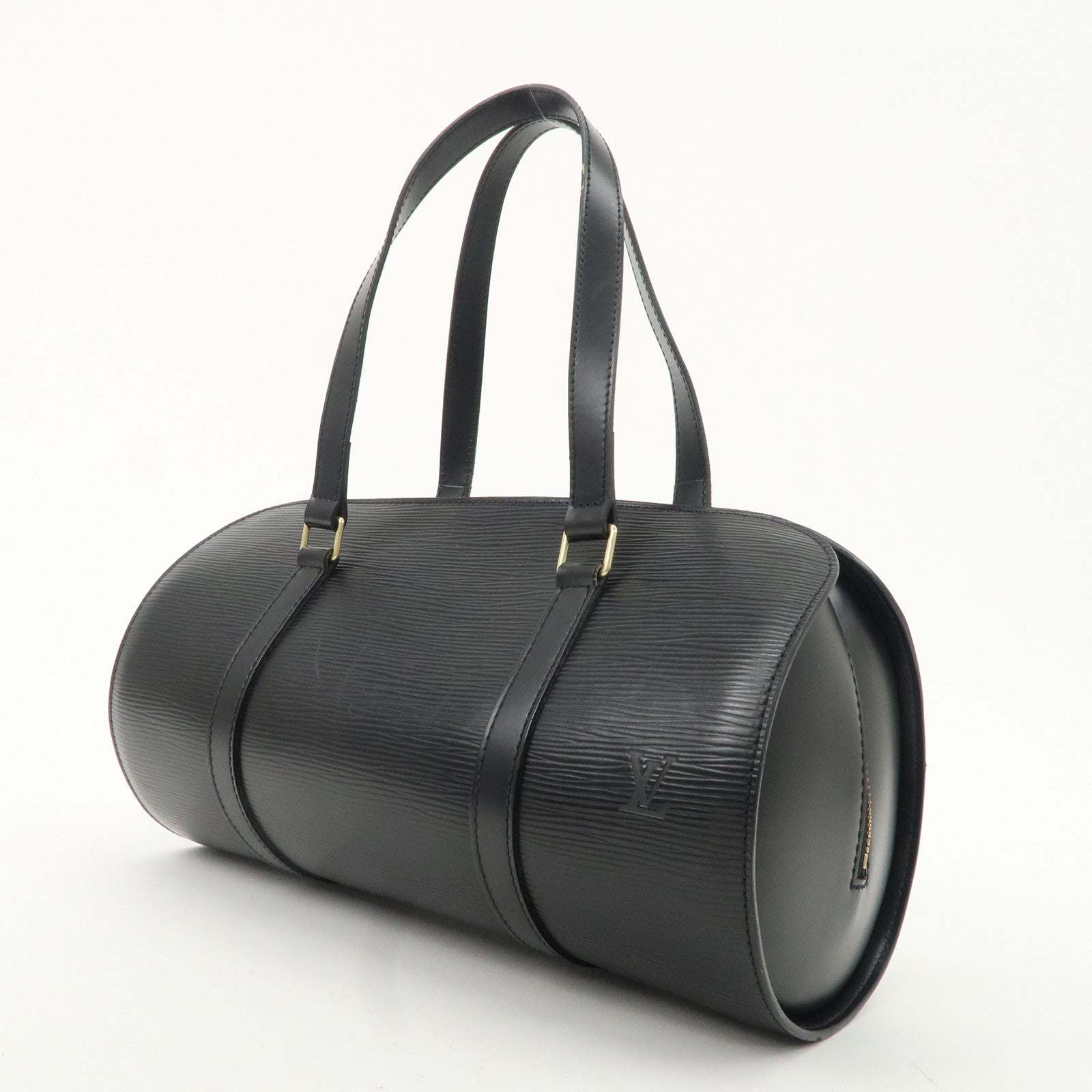 Louis Vuitton Epi Soufflot & Pouch Hand Bag Noir Black M52862 Used