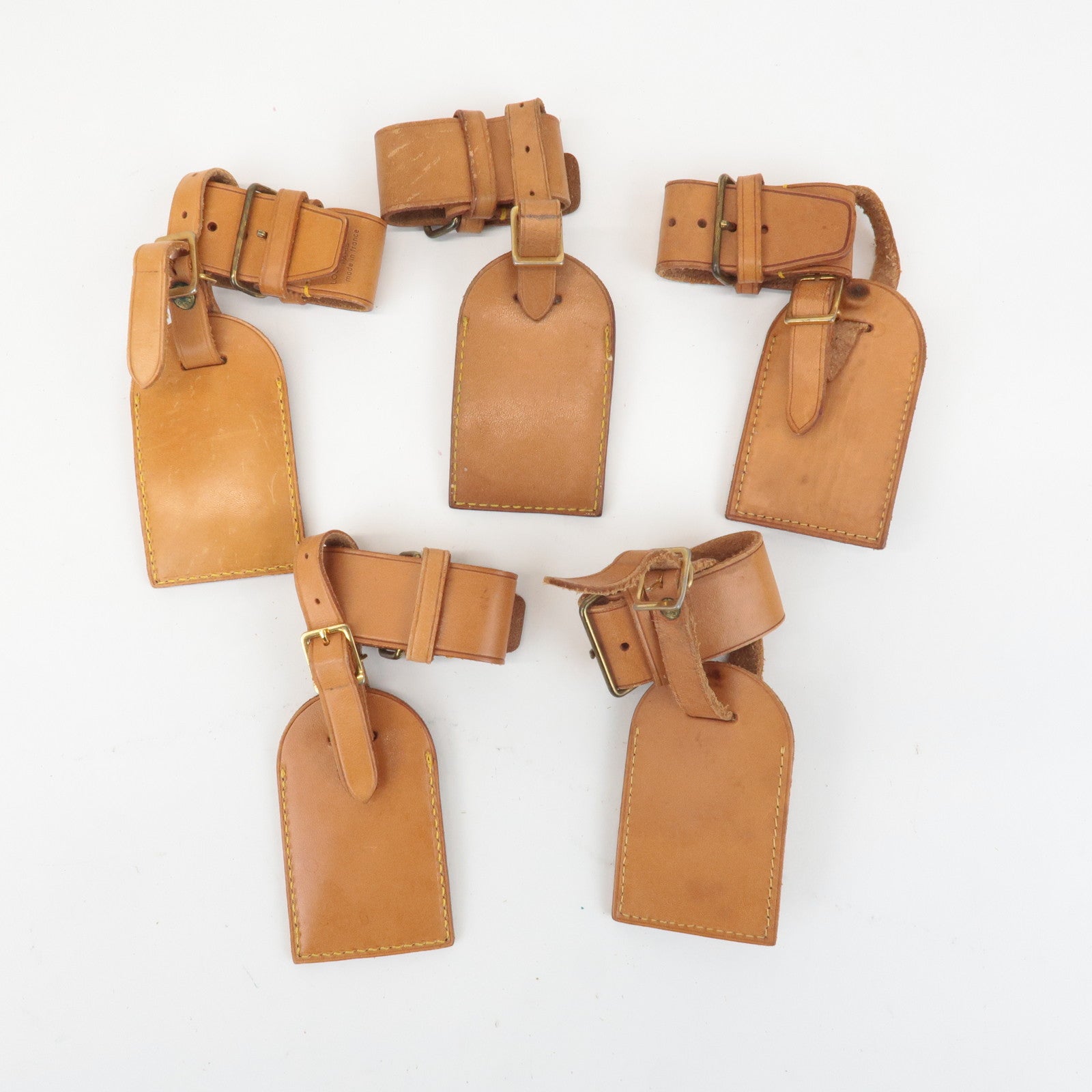 Louis Vuitton Set of 20 Leather Name Tag & Poignet Natural Used