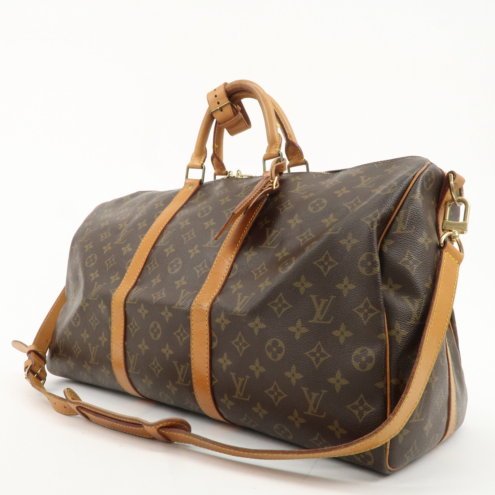 Louis Vuitton Monogram Keep All Bandouliere 50 Boston Bag M41416 Used