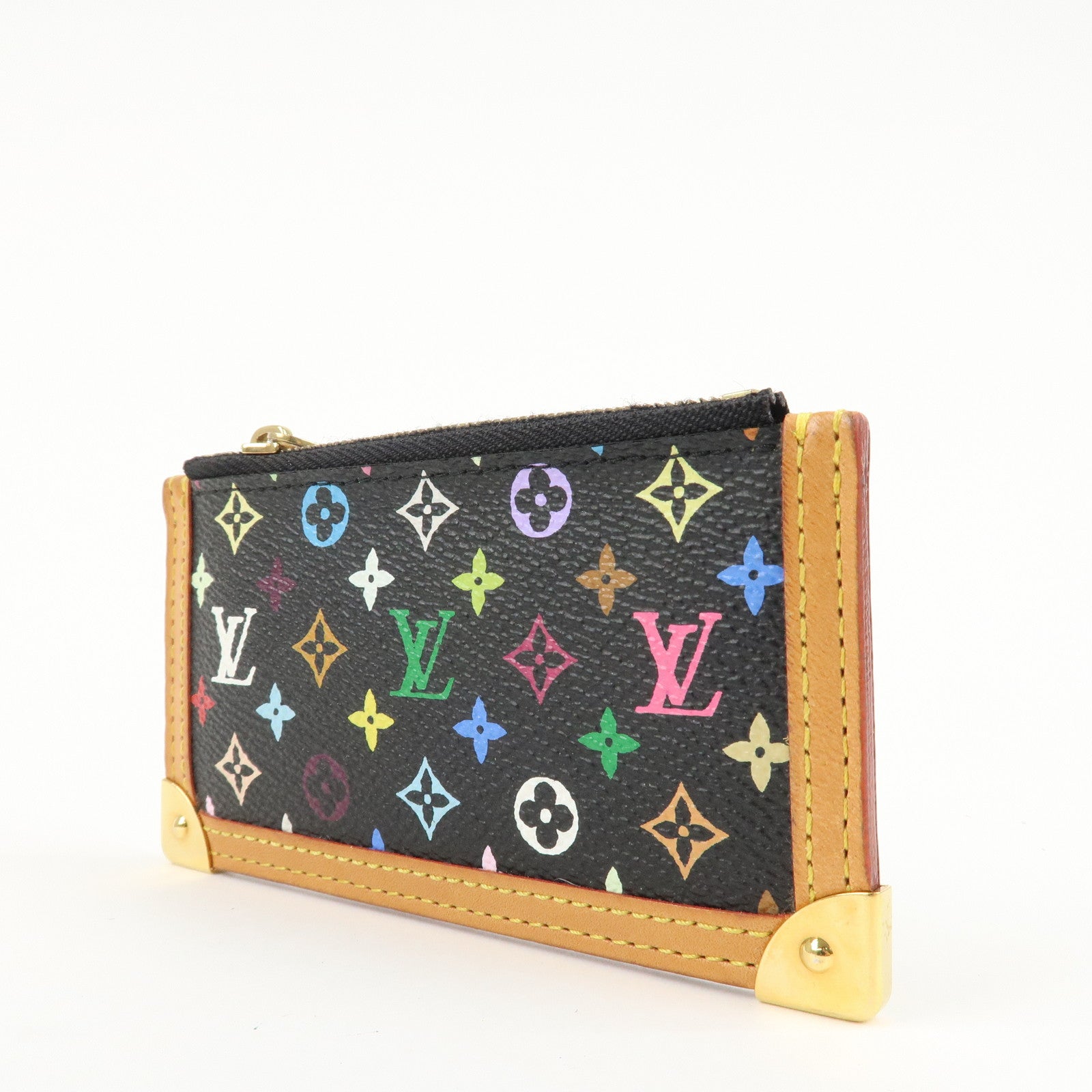 Louis Vuitton Monogram Multicolor Pochette Cles Noir M92654 Used