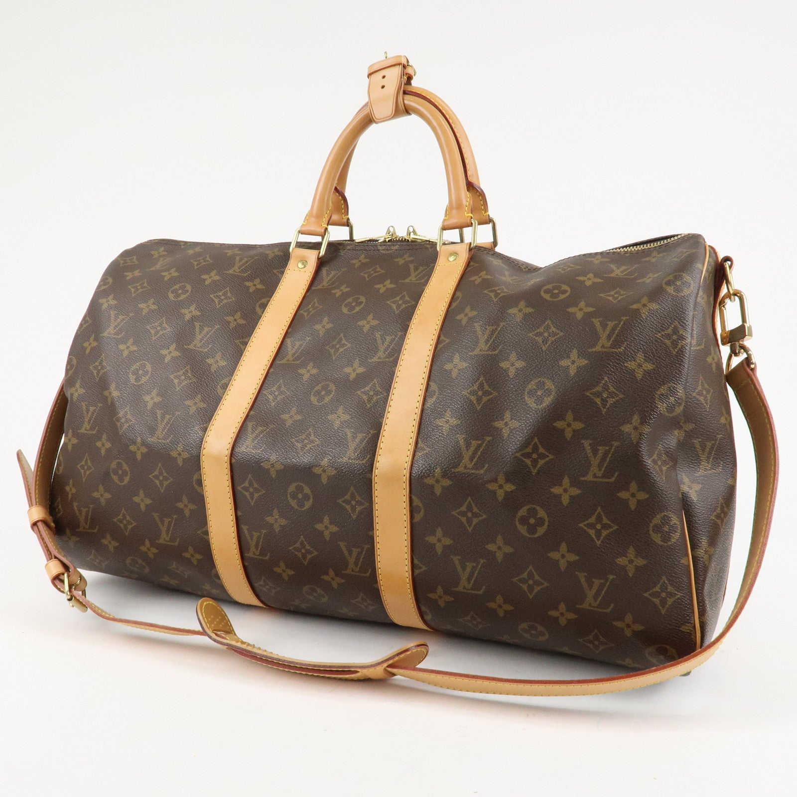 Louis Vuitton Monogram Keep All Bandouliere 50 Boston Bag M41416 Used