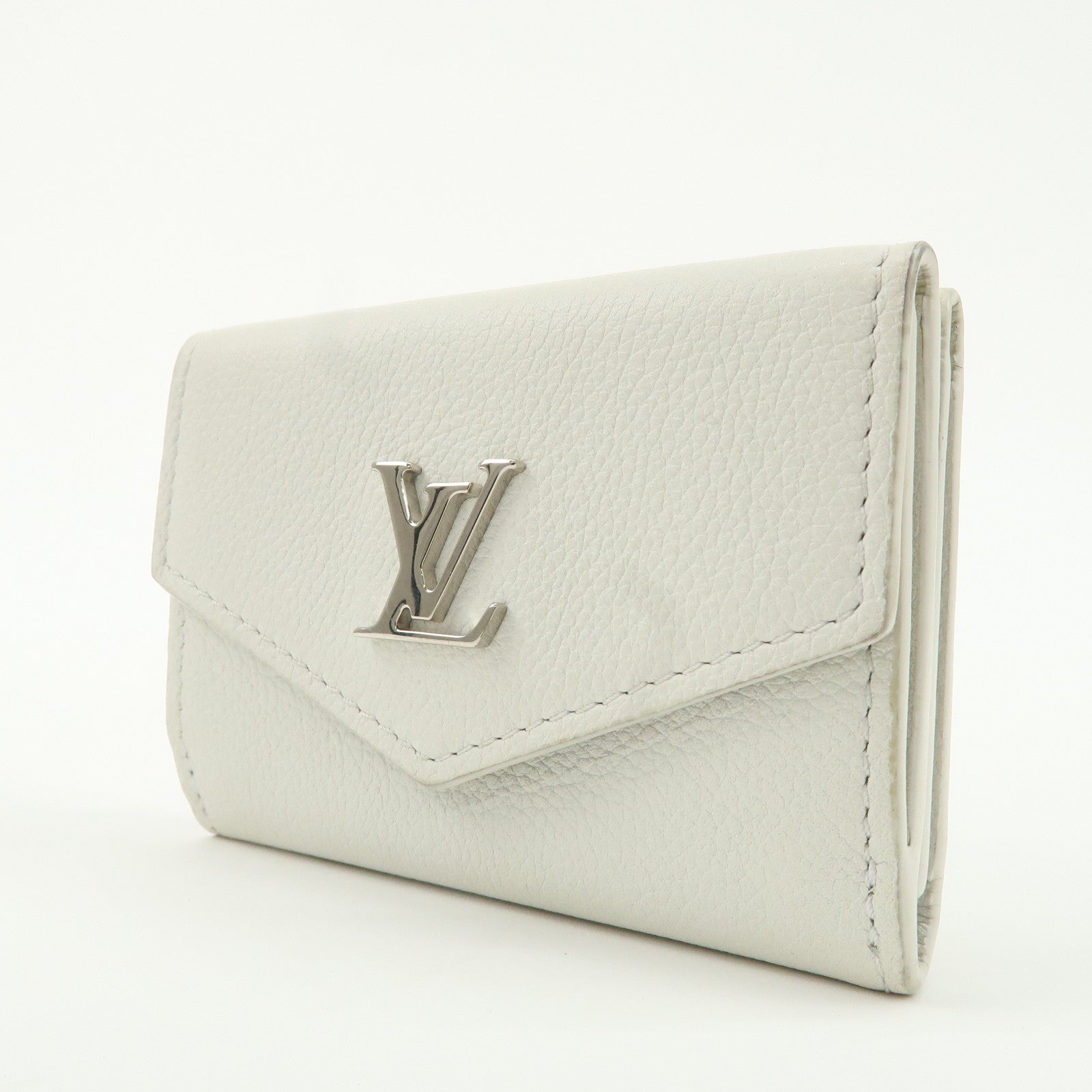 Louis Vuitton Portefeuille Lock Mini Wallet White M68482 Used
