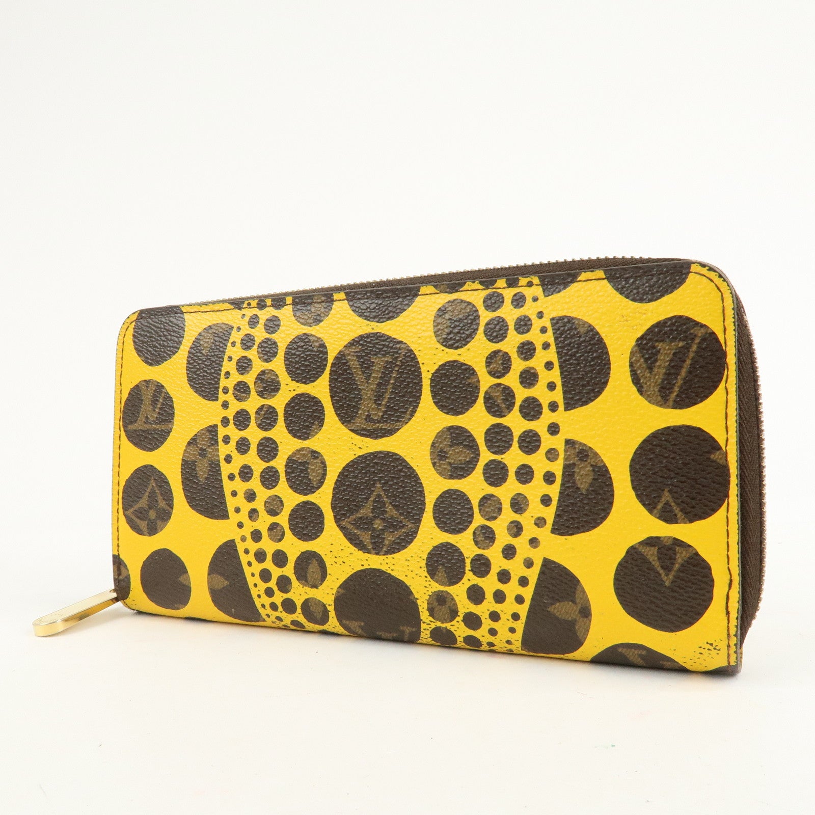 Louis Vuitton Monogram Zippy Wallet Pumpkin Dots Jaune M60449 Used