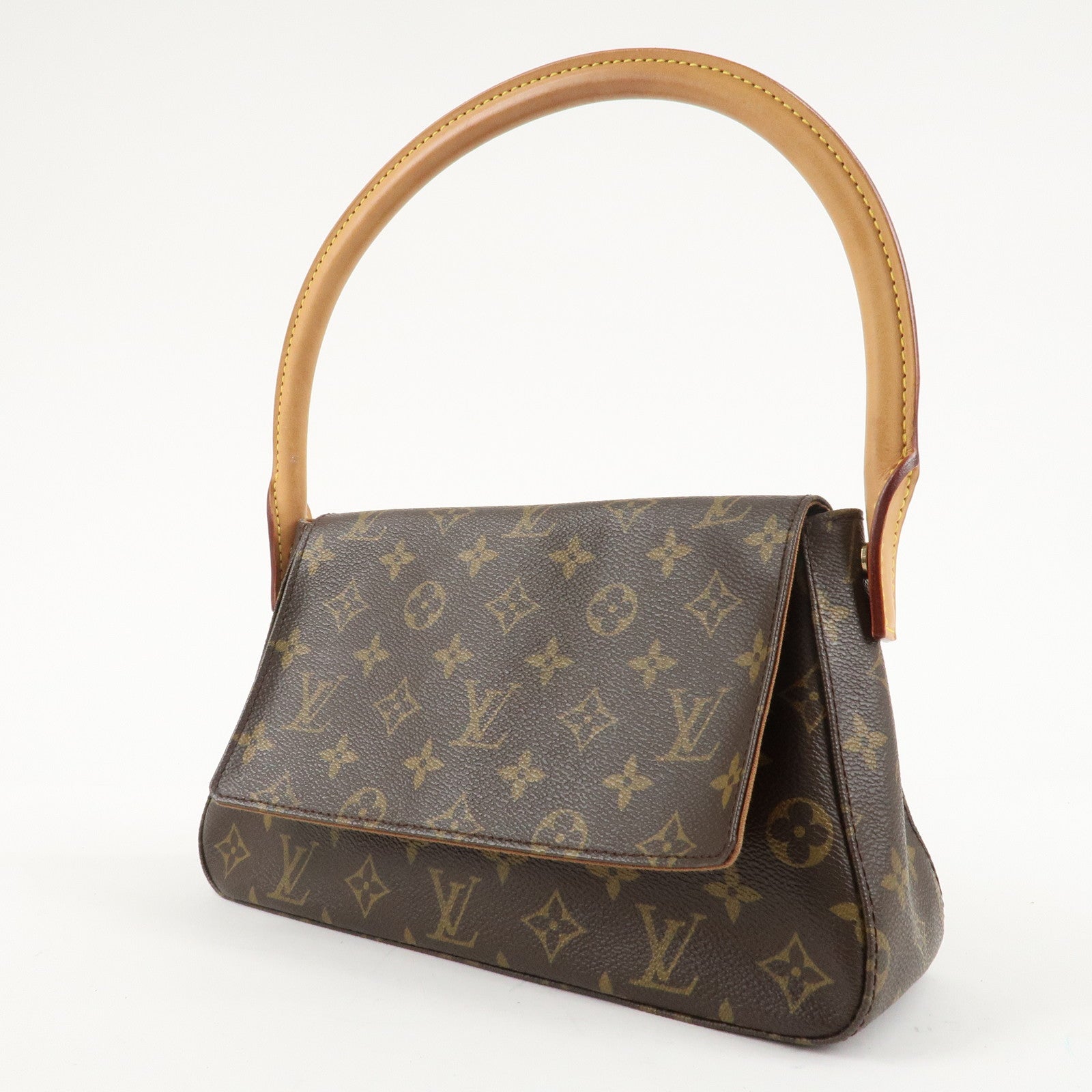 Louis Vuitton Monogram Mini Looping Shoulder Bag Hand Bag M51147 Used