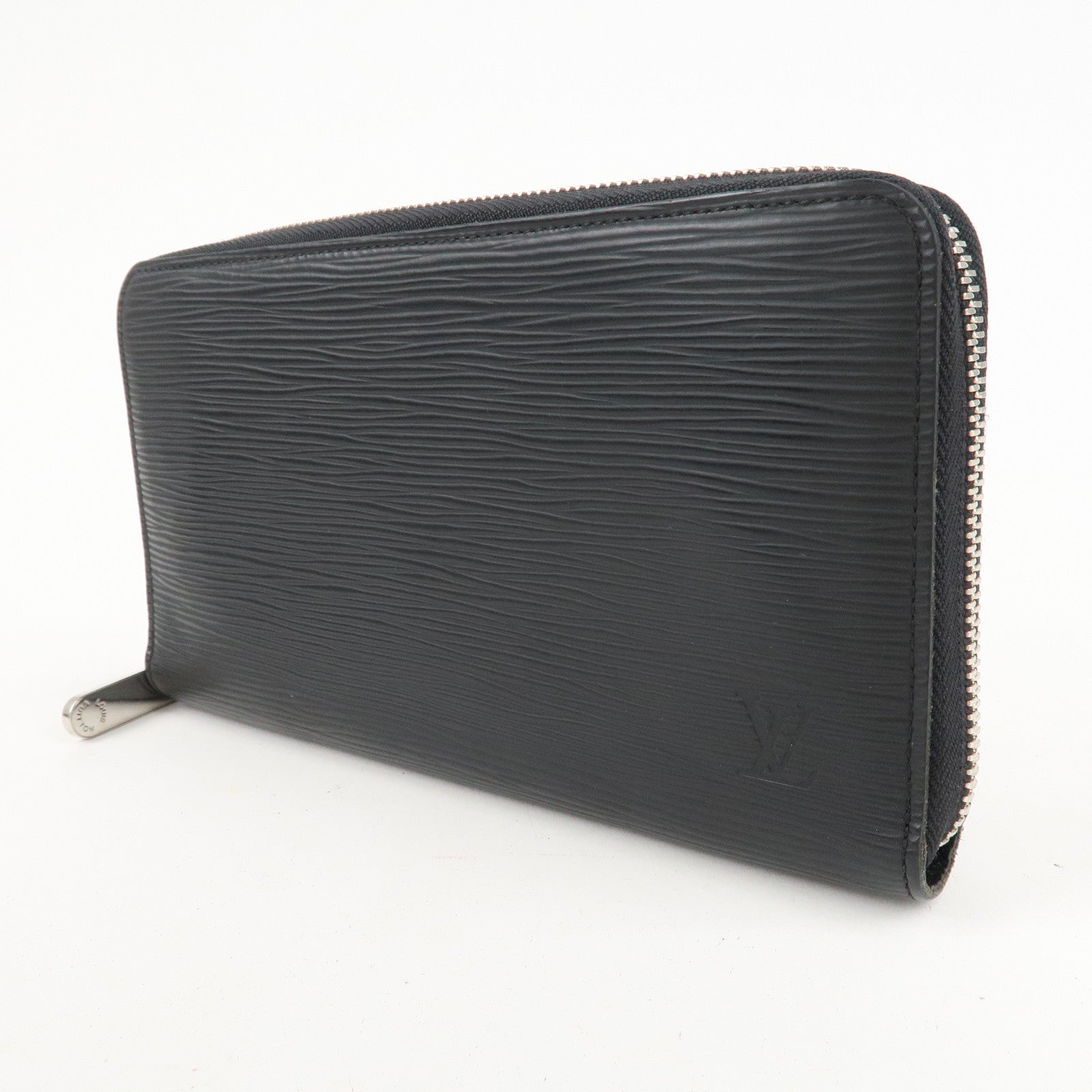 Louis Vuitton Epi Zippy Organizer Wallet Black Noir M63852 Used