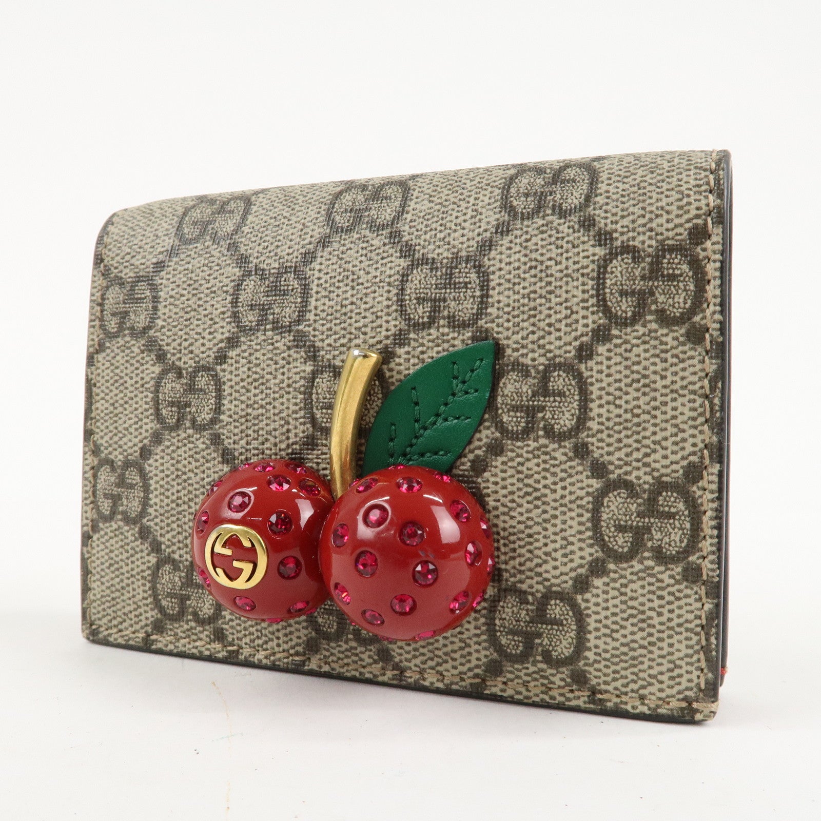 GUCCI Interlocking GG Supreme Plastic Card Case Coin Case Cherry Used