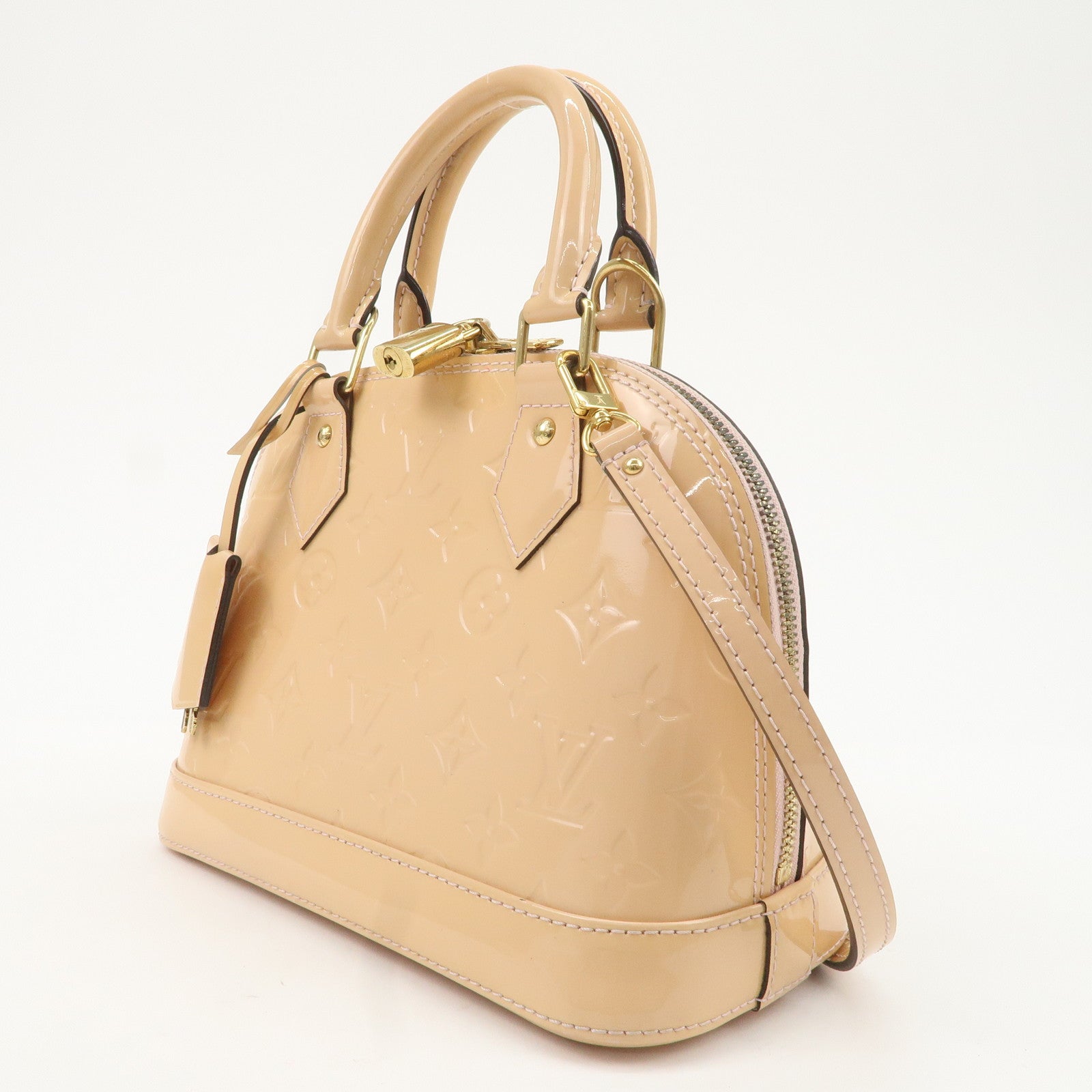 Louis Vuitton Monogram Vernis Alma BB Rose Angelique M90064 Used