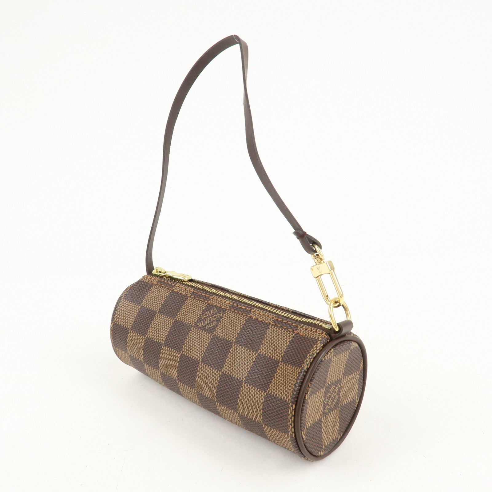 Louis Vuitton Damier Ebene Mini Pouch for Papillon Bag Brown Used