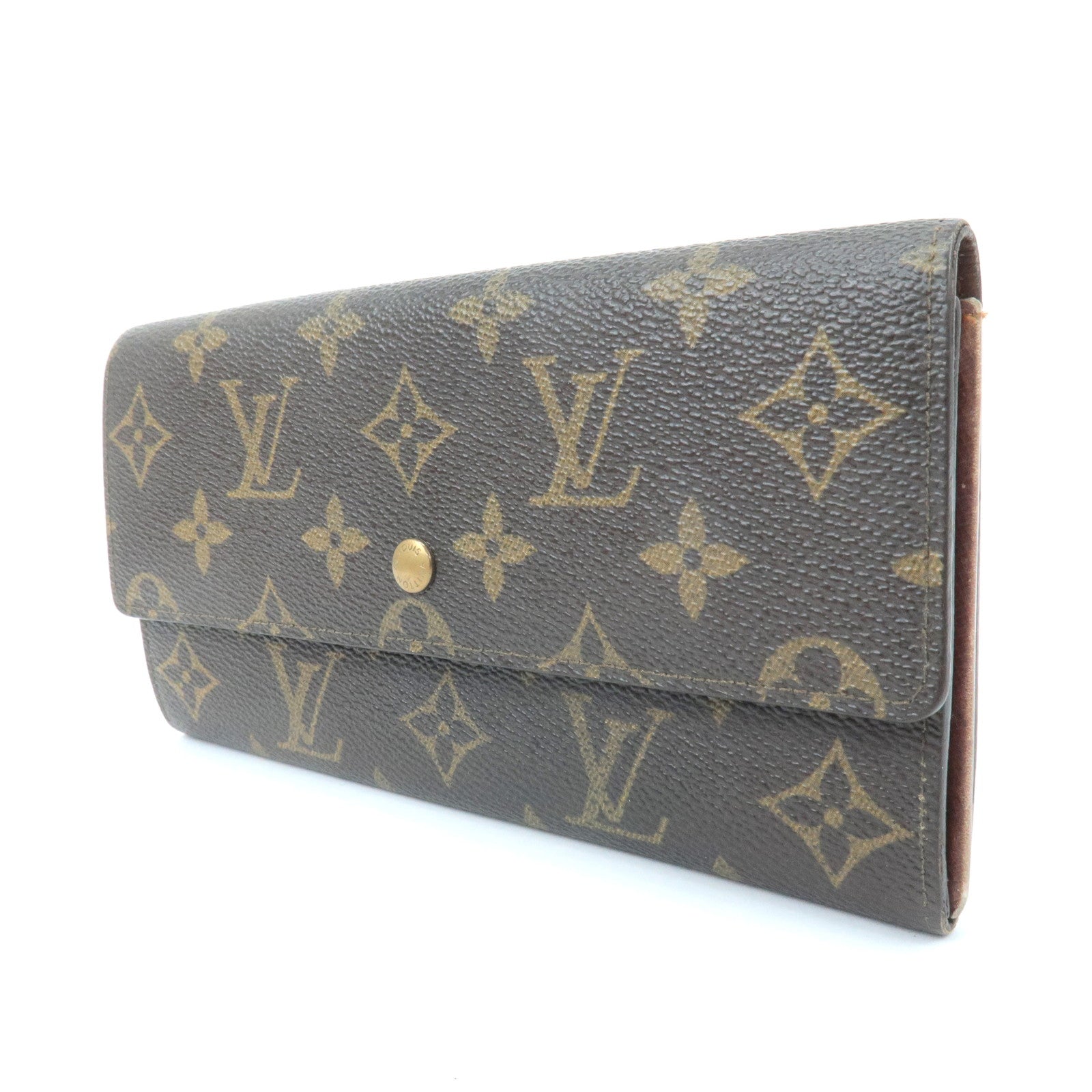 Louis Vuittton Set of 4 Monogram Porte Monnaie Portefeuil Wallet Used