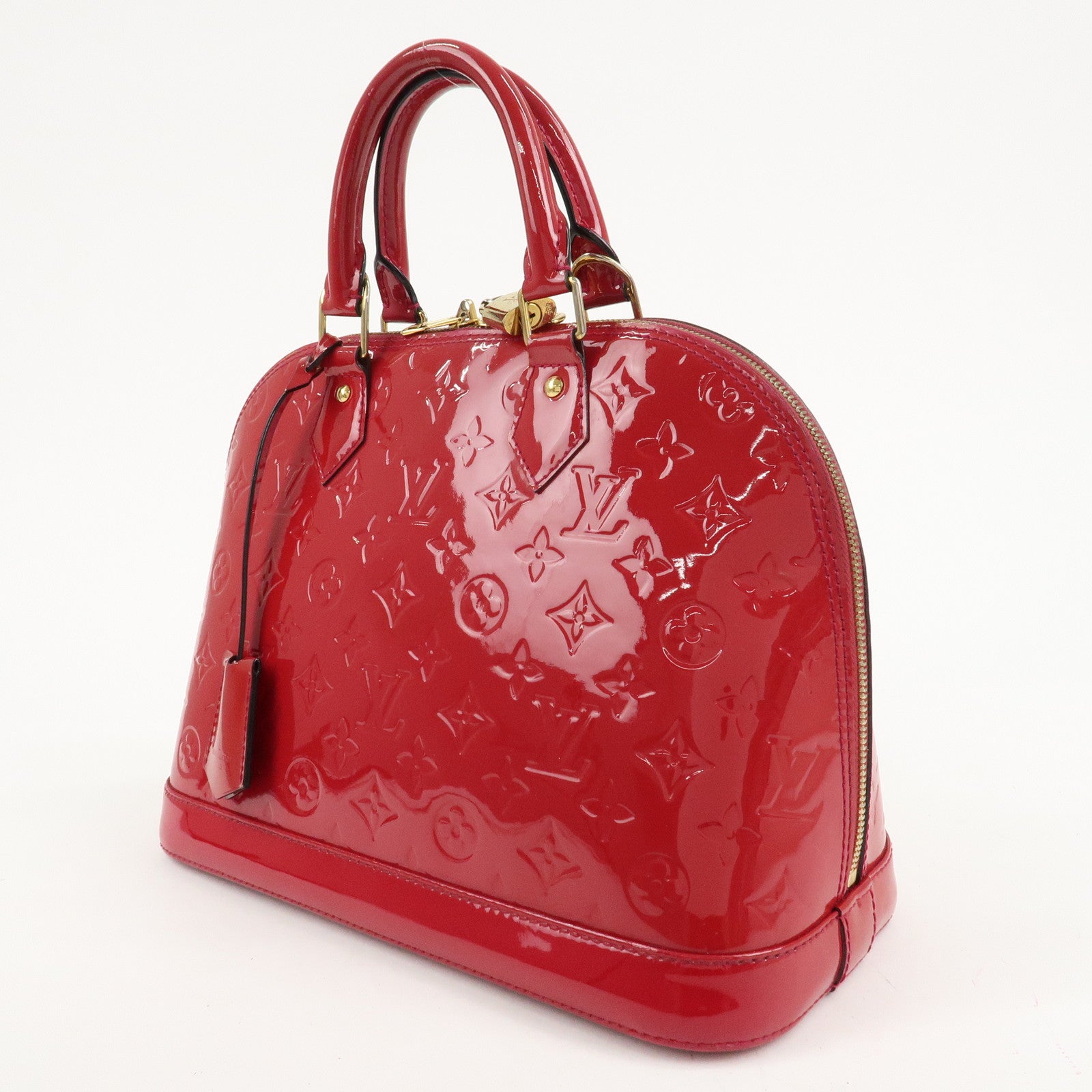 Louis Vuitton Monogram Vernis Alma PM Hand Bag Rose Indien M91770 Used