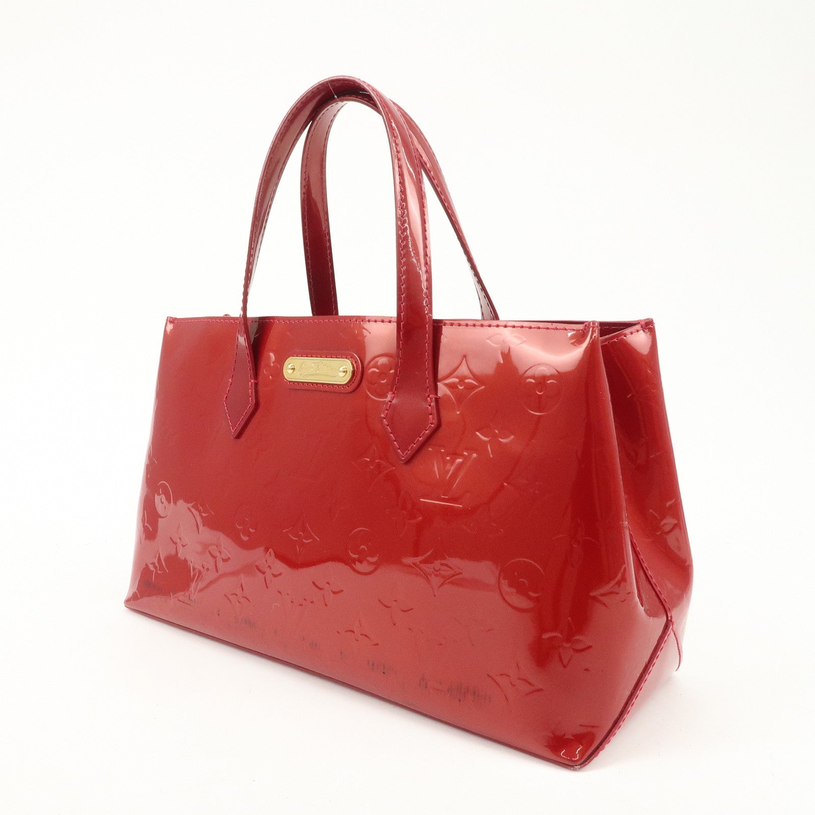 Louis Vuitton Monogram Vernis Wilshire PM Pomme d'Amour M93642 Used