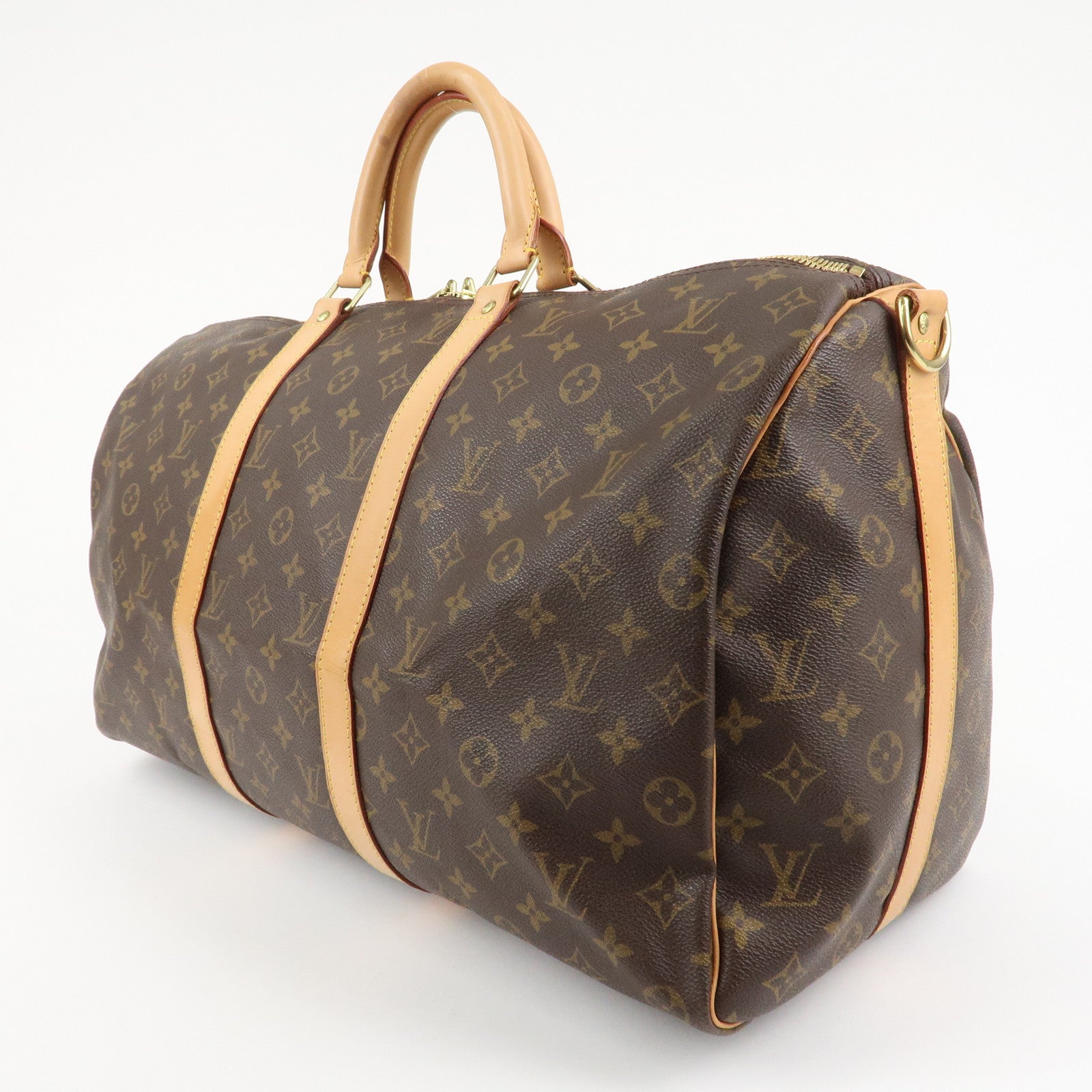 Louis Vuitton Monogram Keep All Bandouliere 50 Boston Bag M41416 Used