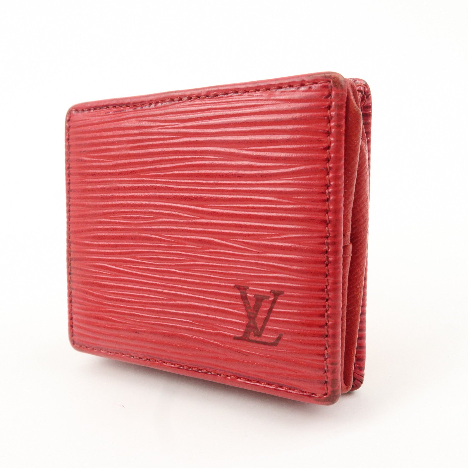 Set of 2 Louis Vuitton Epi Taiga Coin Case M63697 M30374 Used