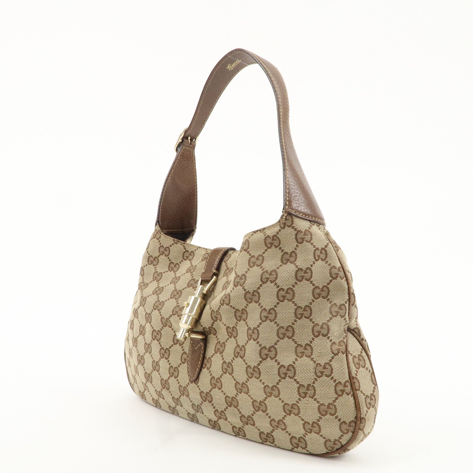 Gucci New Jackie GG Canvas Leather Shoulder Bag Used