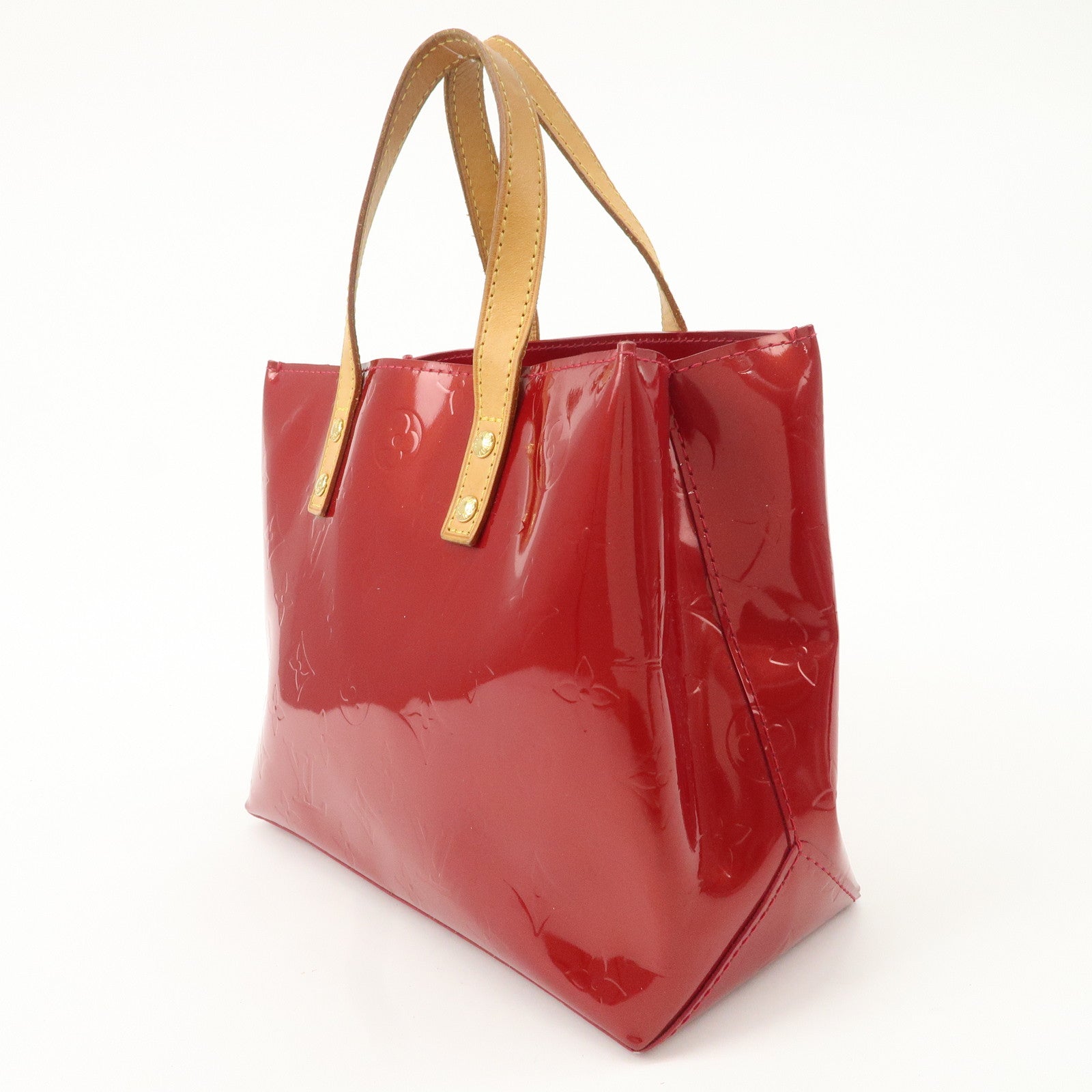 Louis Vuitton Monogram Vernis Lead PM Hand Bag Red M91990 Used