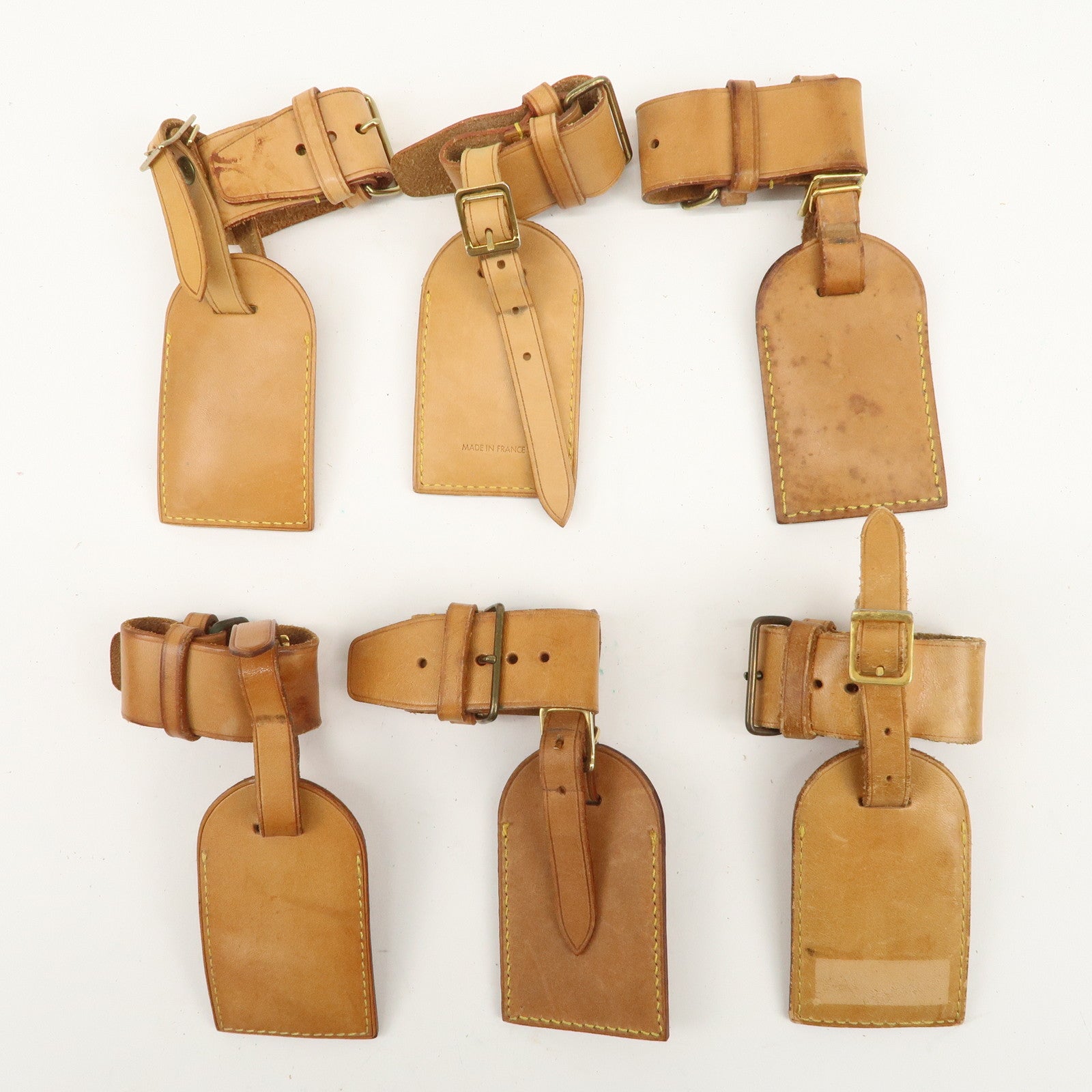 Louis Vuitton Set of 20 Leather Name Tag & Poignet Natural Used