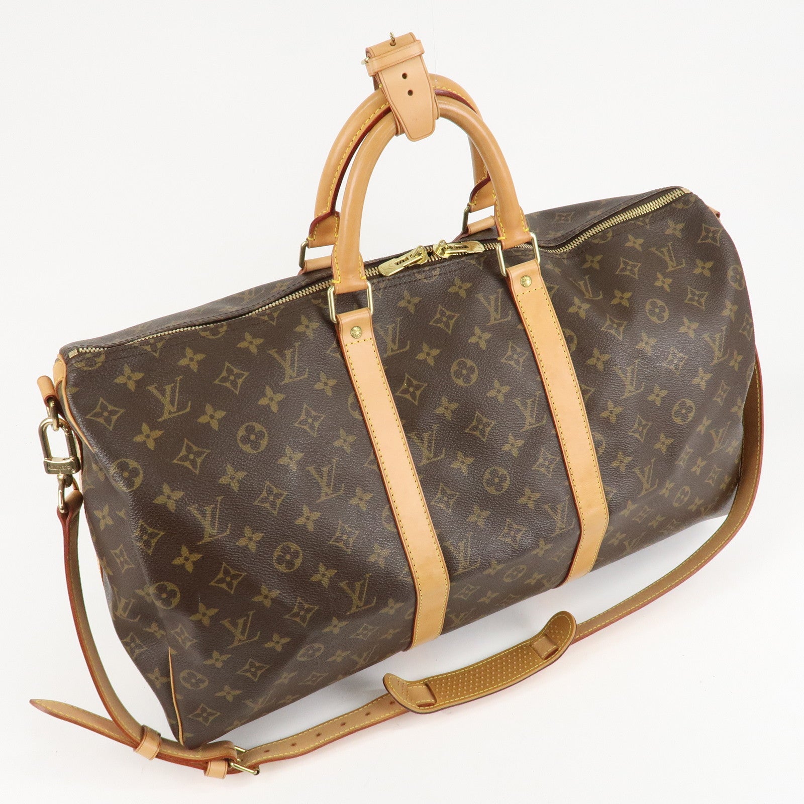 Louis Vuitton Monogram Keep All Bandouliere 50 Boston Bag M41416 Used