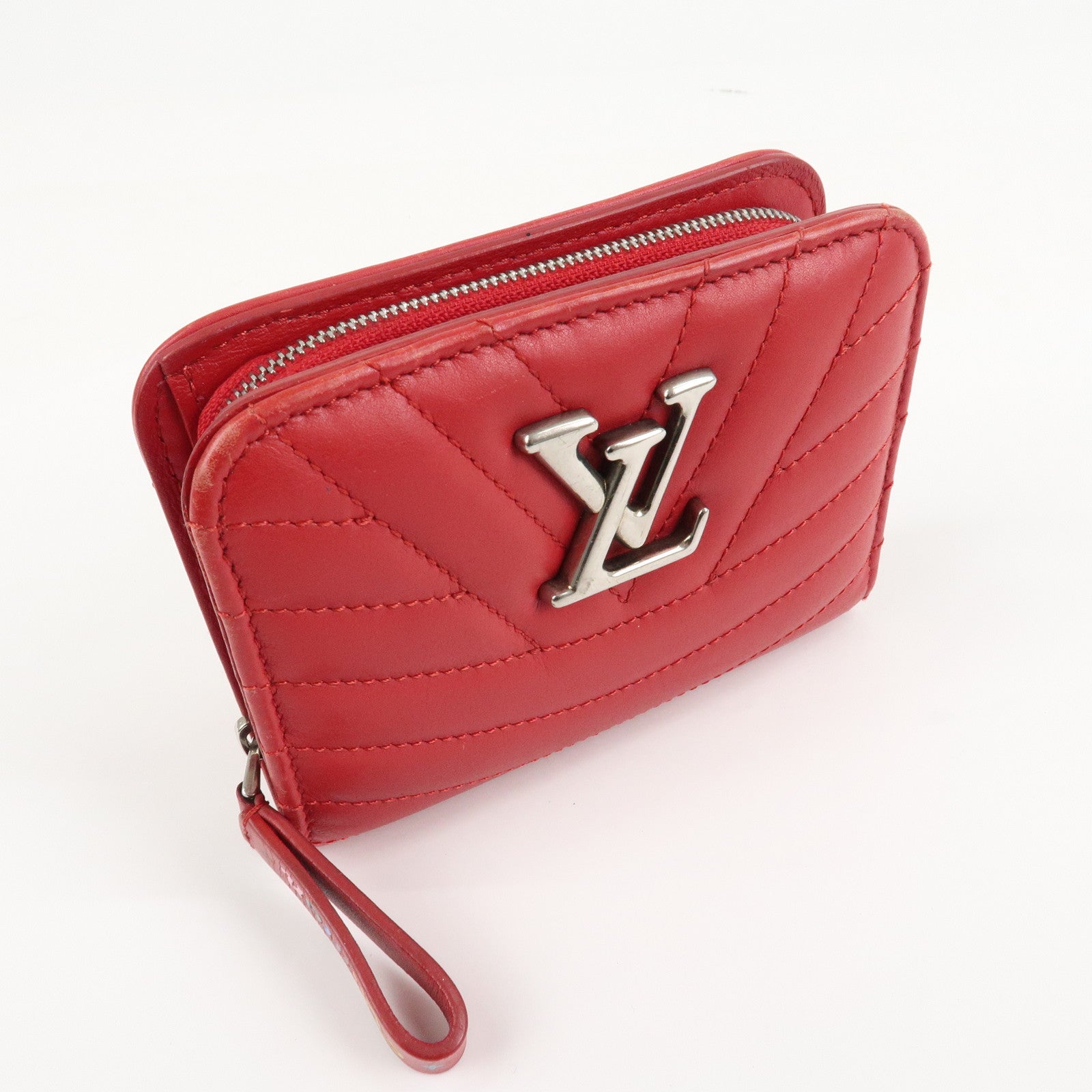 Louis Vuitton Zipped Compact Wallet Rouge M63790 Used