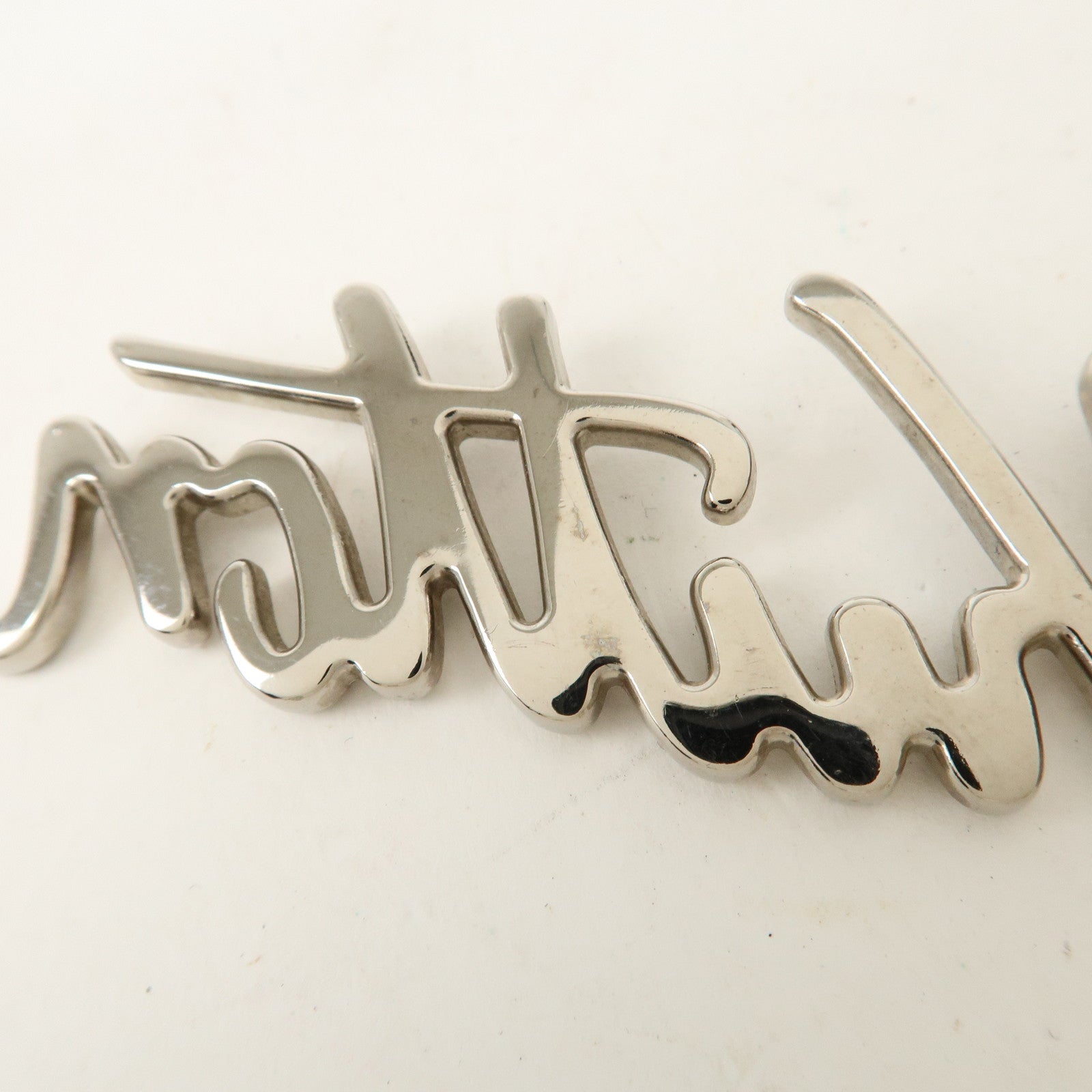 Louis Vuitton Porte Cles LV Autograph Key Chain Silver M68829 Used