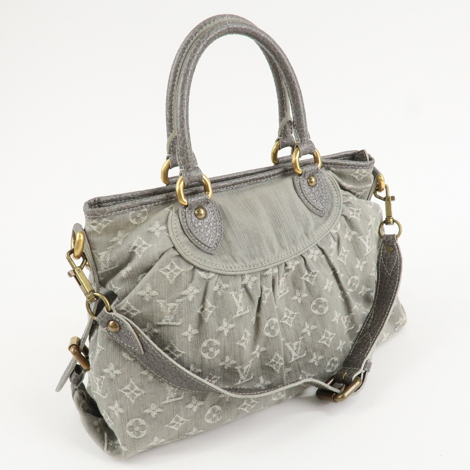 Louis Vuitton Monogram Denim Neo Cabby MM 2Way Bag M95837 Used