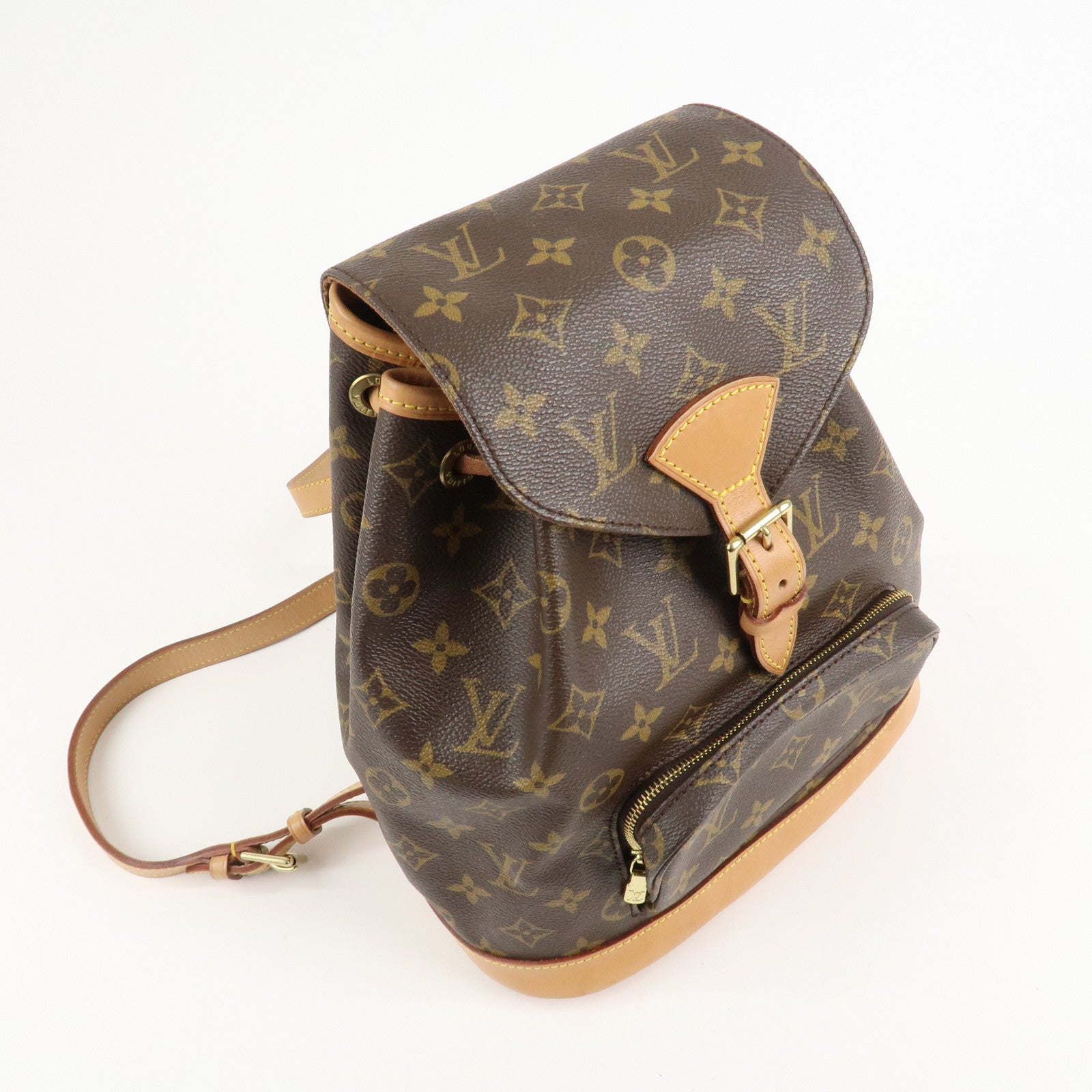 Louis Vuitton Monogram Montsouris MM Back Pack Bag M51136 Used