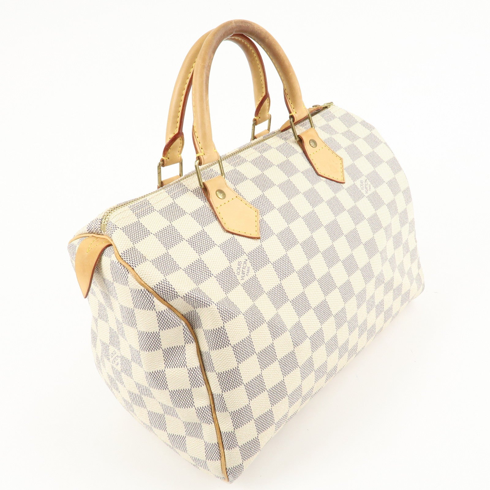 Louis Vuitton Damier Azur Speedy 30 Hand Bag Boston Bag N41533 Used