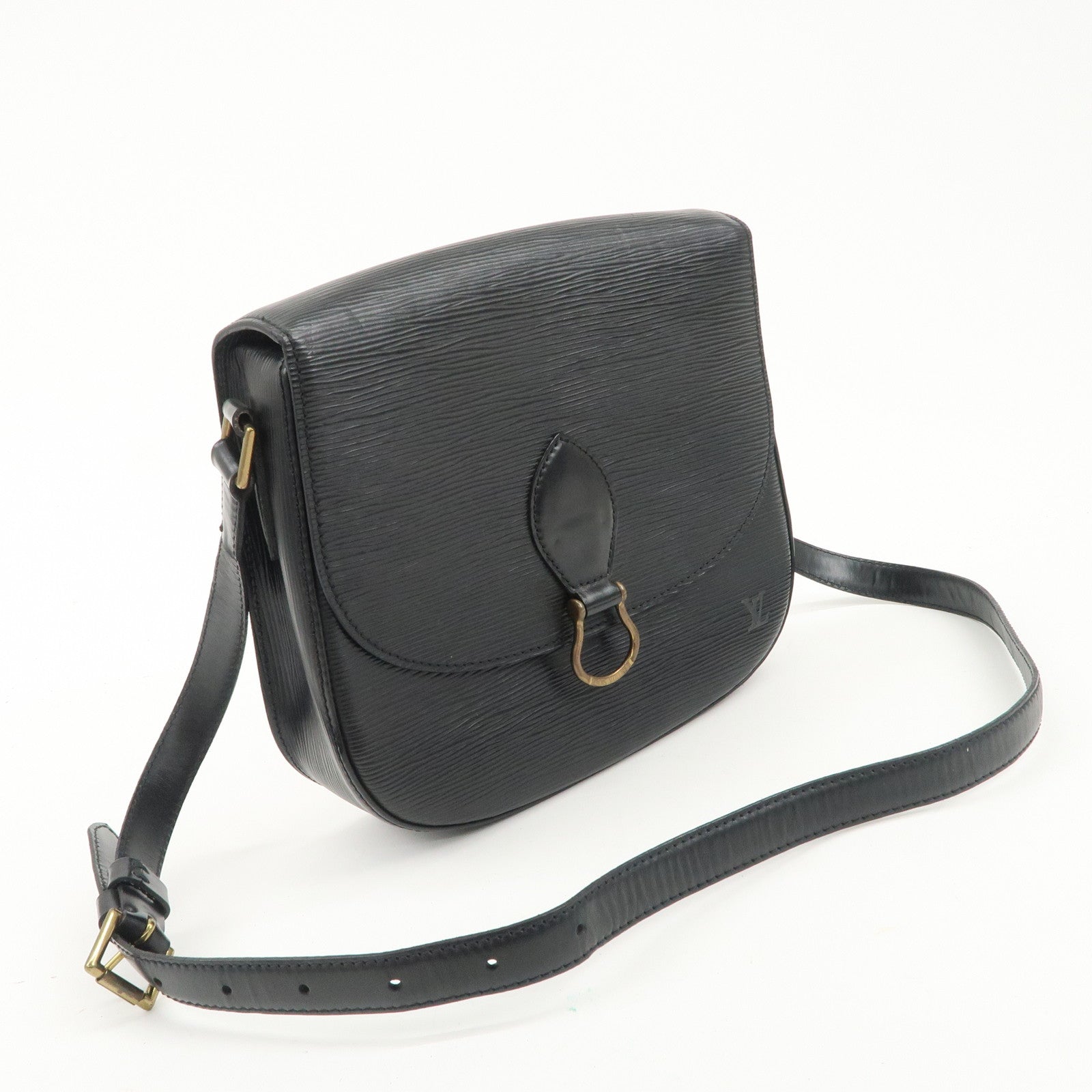 Louis Vuitton Epi Saint Cloud Shoulder Bag Black Noir M52192 Used