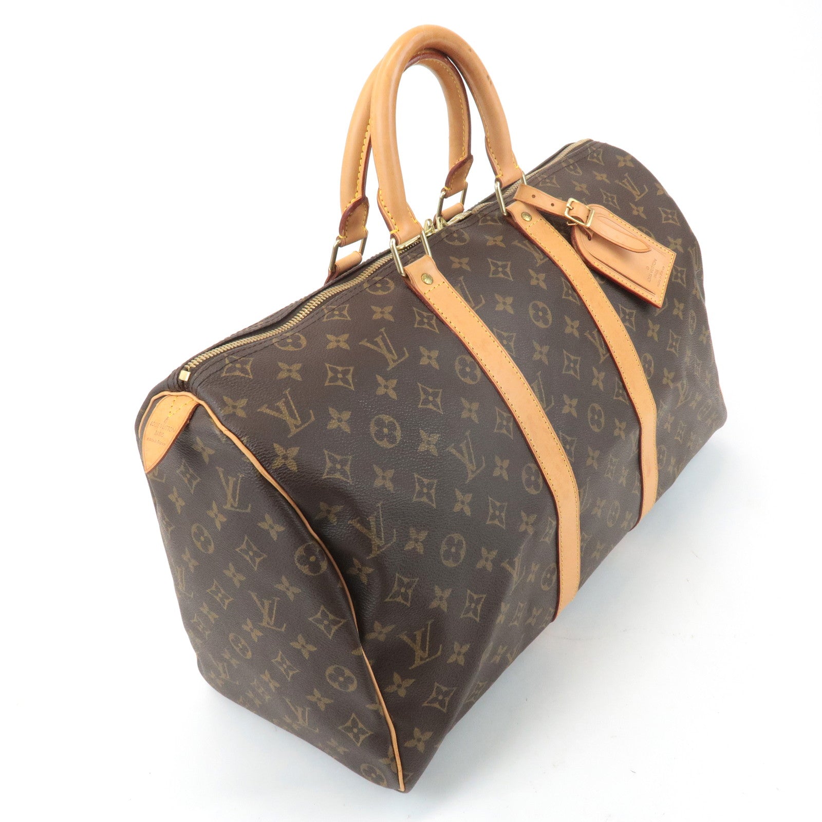Louis Vuitton Monogram Keep All 45 Boston Bag Brown M41428 Used