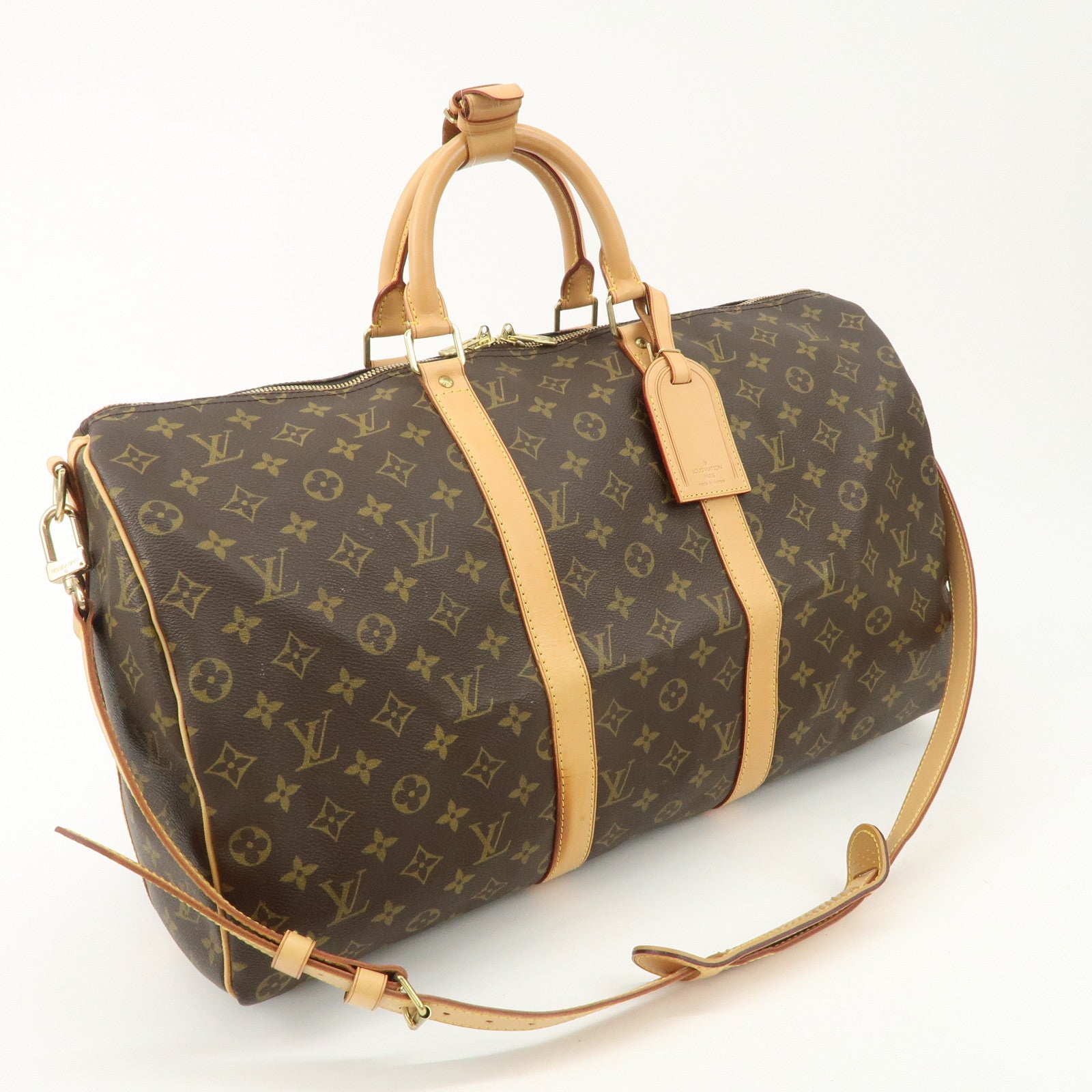 Louis Vuitton Monogram Keep All Bandouliere 50 Boston Bag M41416 Used